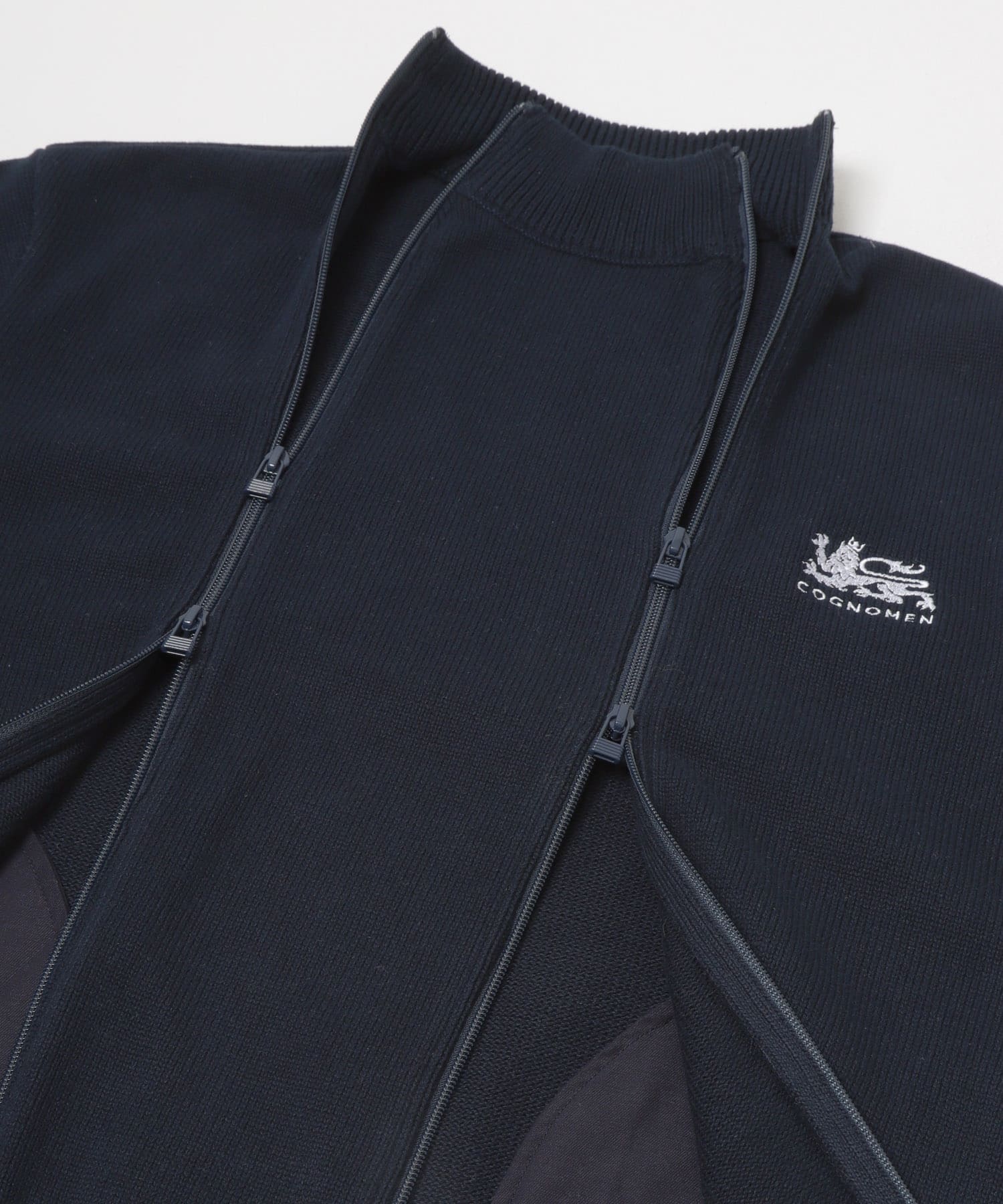 COGNOMEN　W.ADJUSTABLE KNIT TRACK JACKET NAVY M