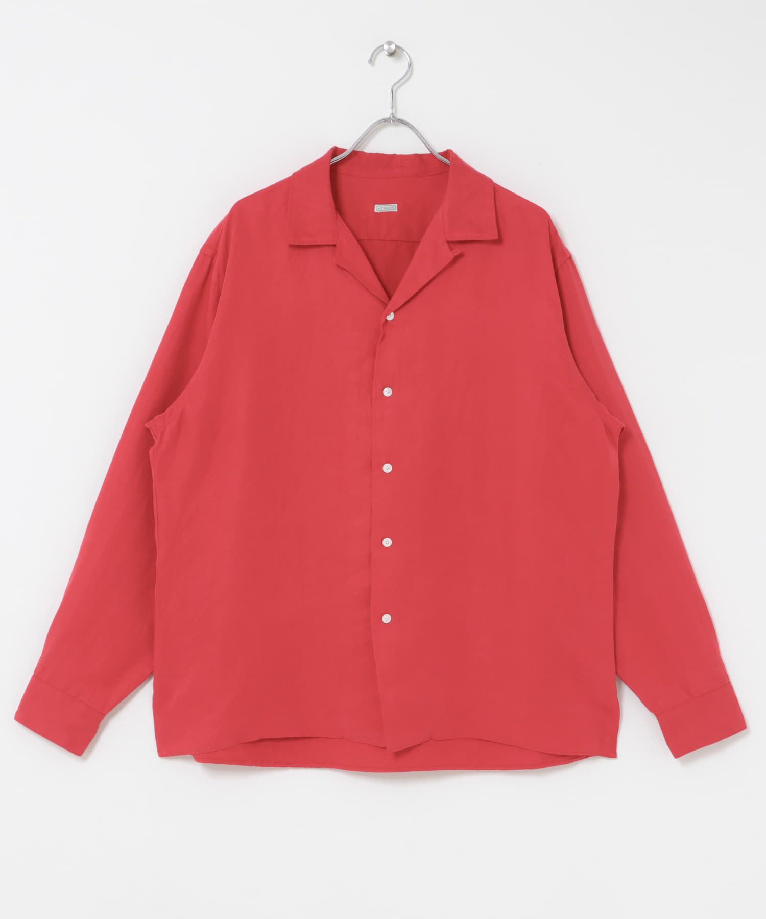 A PRESSE　Vintage Silk Linen Open Collar Shirt