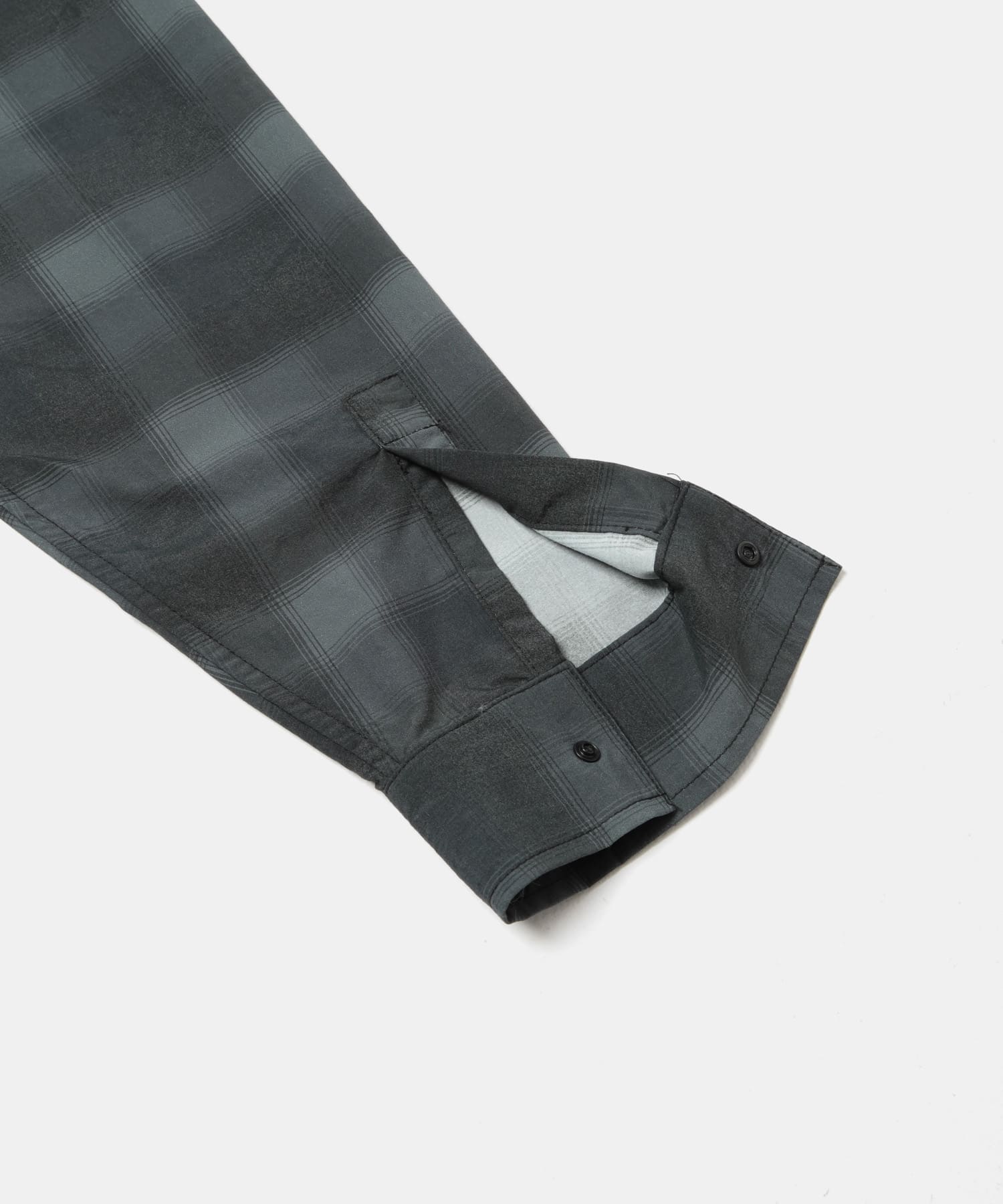 CITY COUNTRY CITY　TASLAN NYLON CHECK SHIRT BLACK L