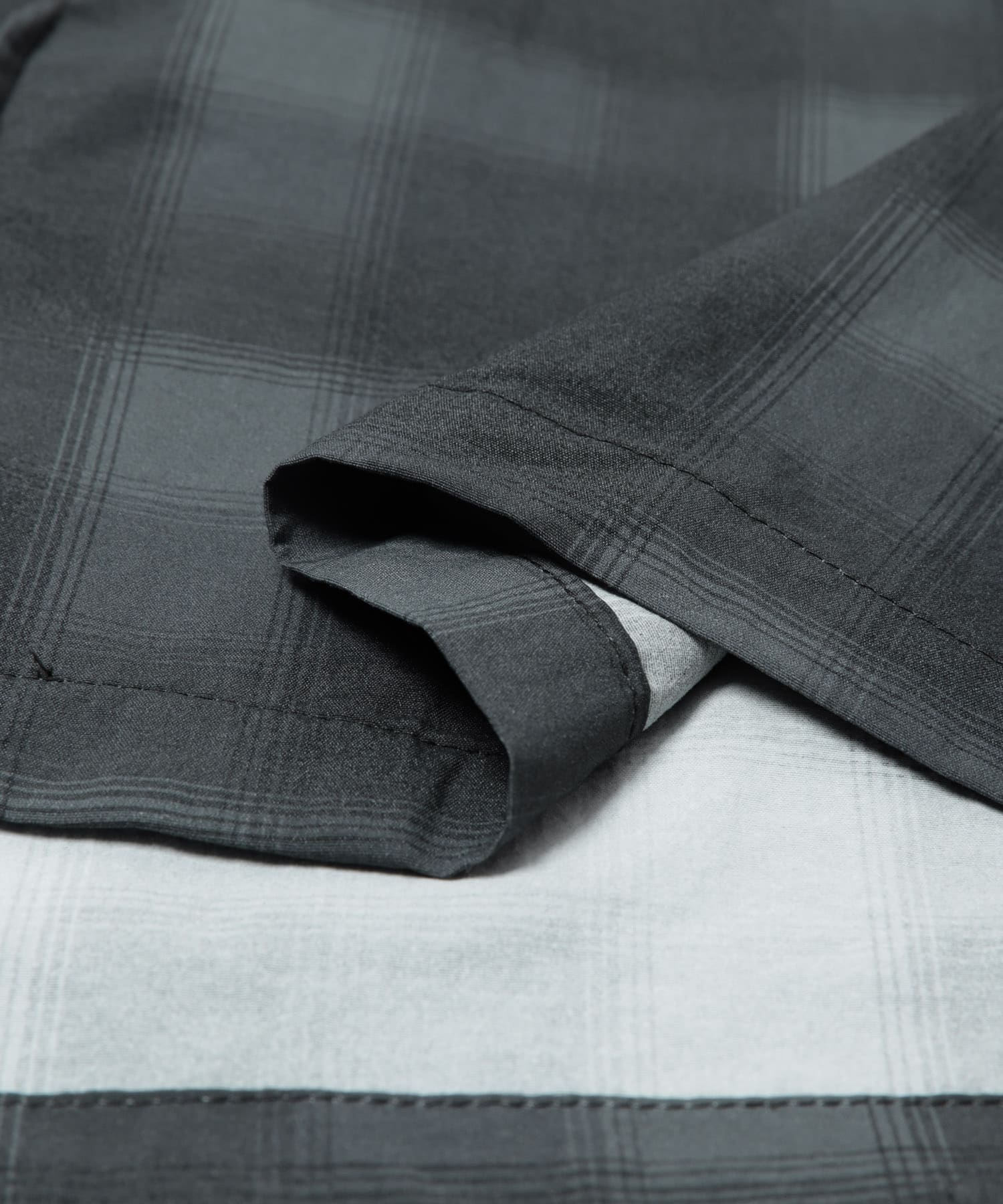 CITY COUNTRY CITY　TASLAN NYLON CHECK SHIRT BLACK L