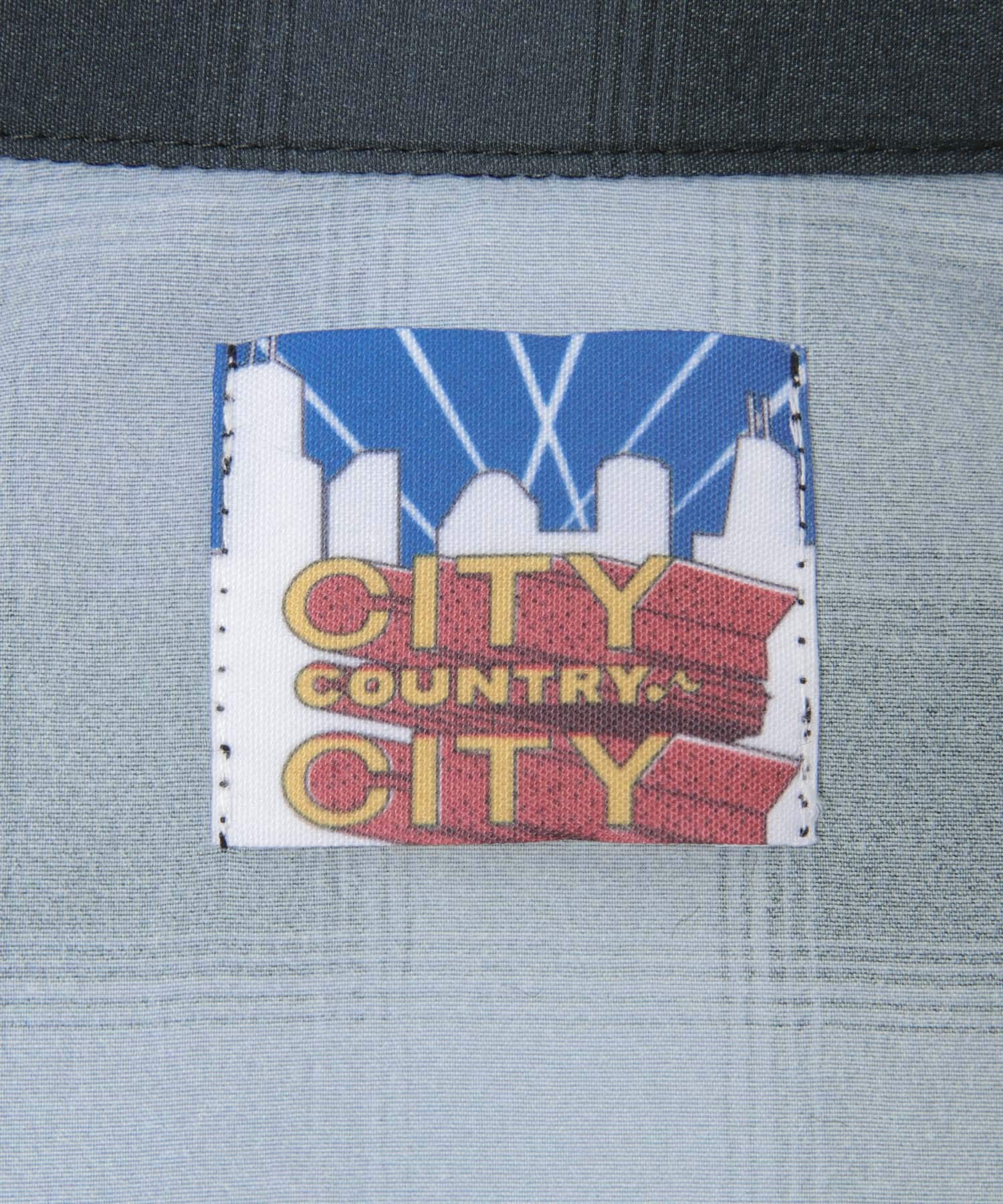 CITY COUNTRY CITY　TASLAN NYLON CHECK SHIRT BLACK L