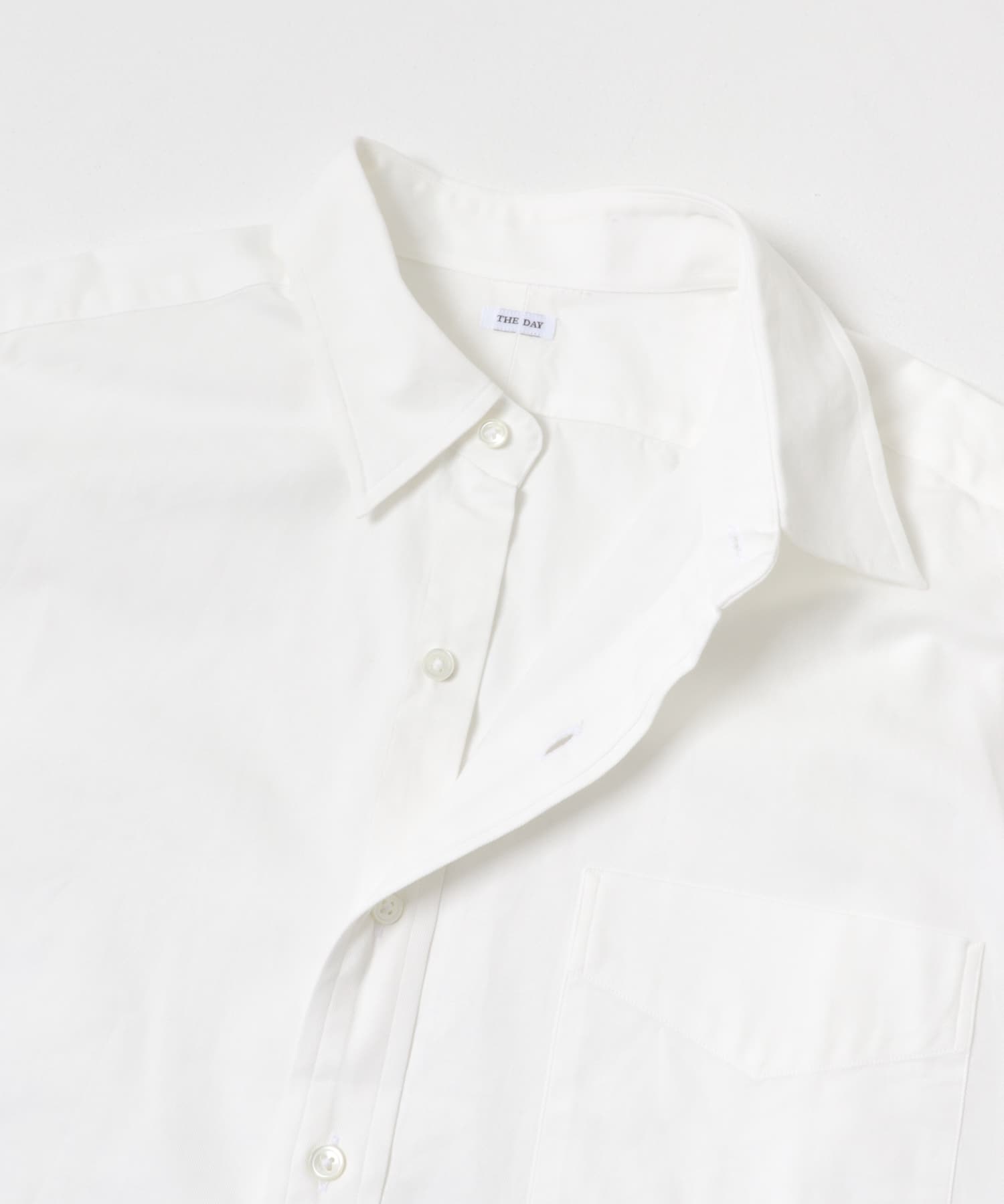 THE DAY　CLASSIC TWILL SHIRT WHITE 2