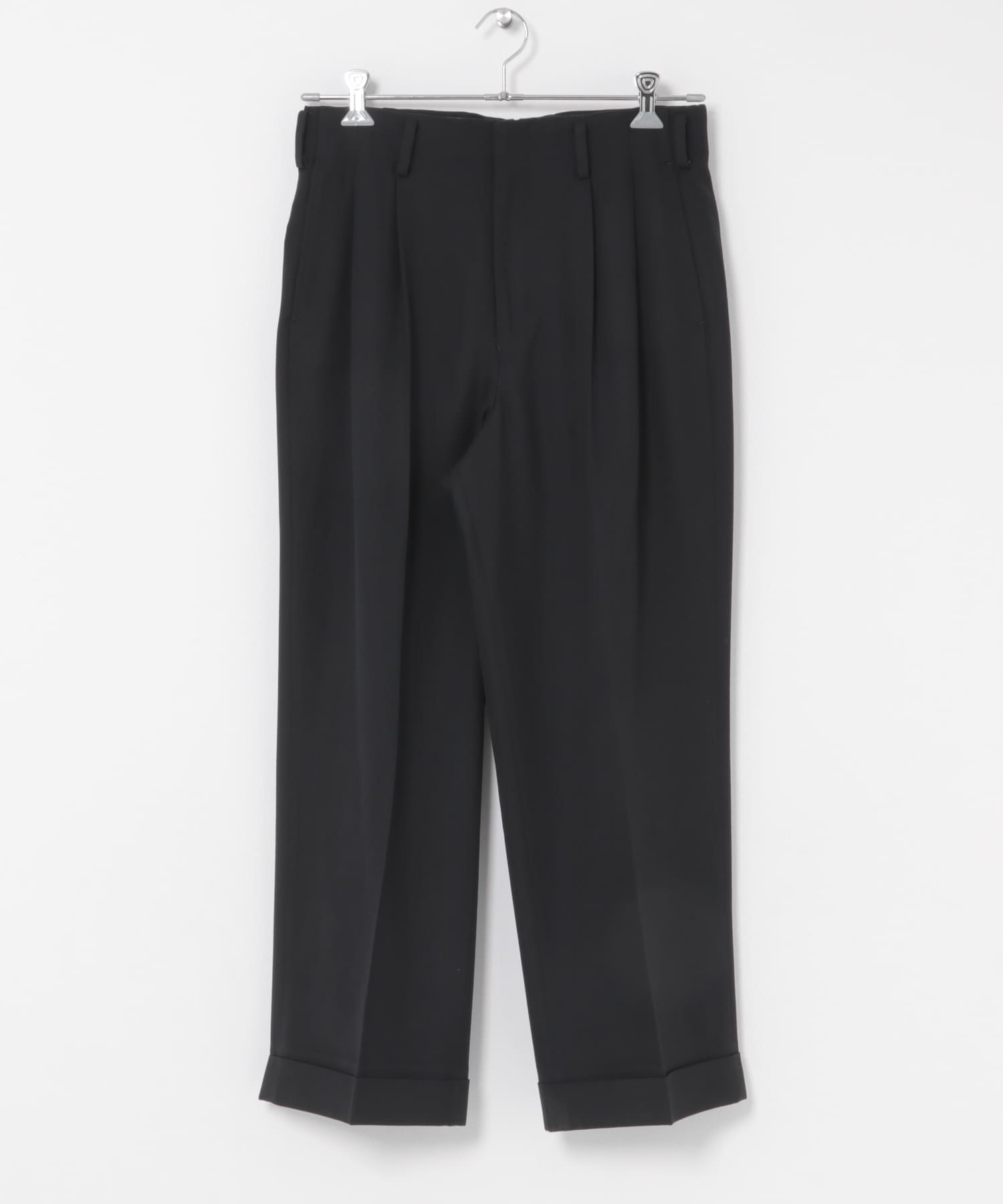 A PRESSE Wool Wide Tapered Trousers(1 NAVY): ボトム｜URBAN