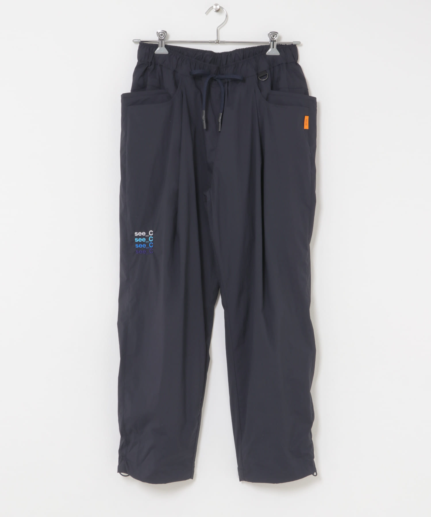 SEE SEE　WIDE TAPAERED EASY PANTS NAVY M