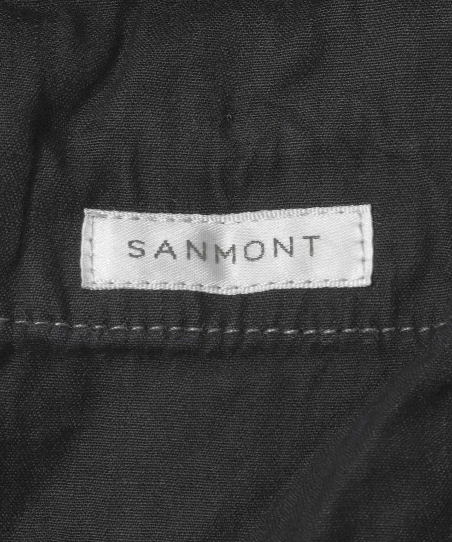 SANMONT　リネンワークパンツ BLACK 3