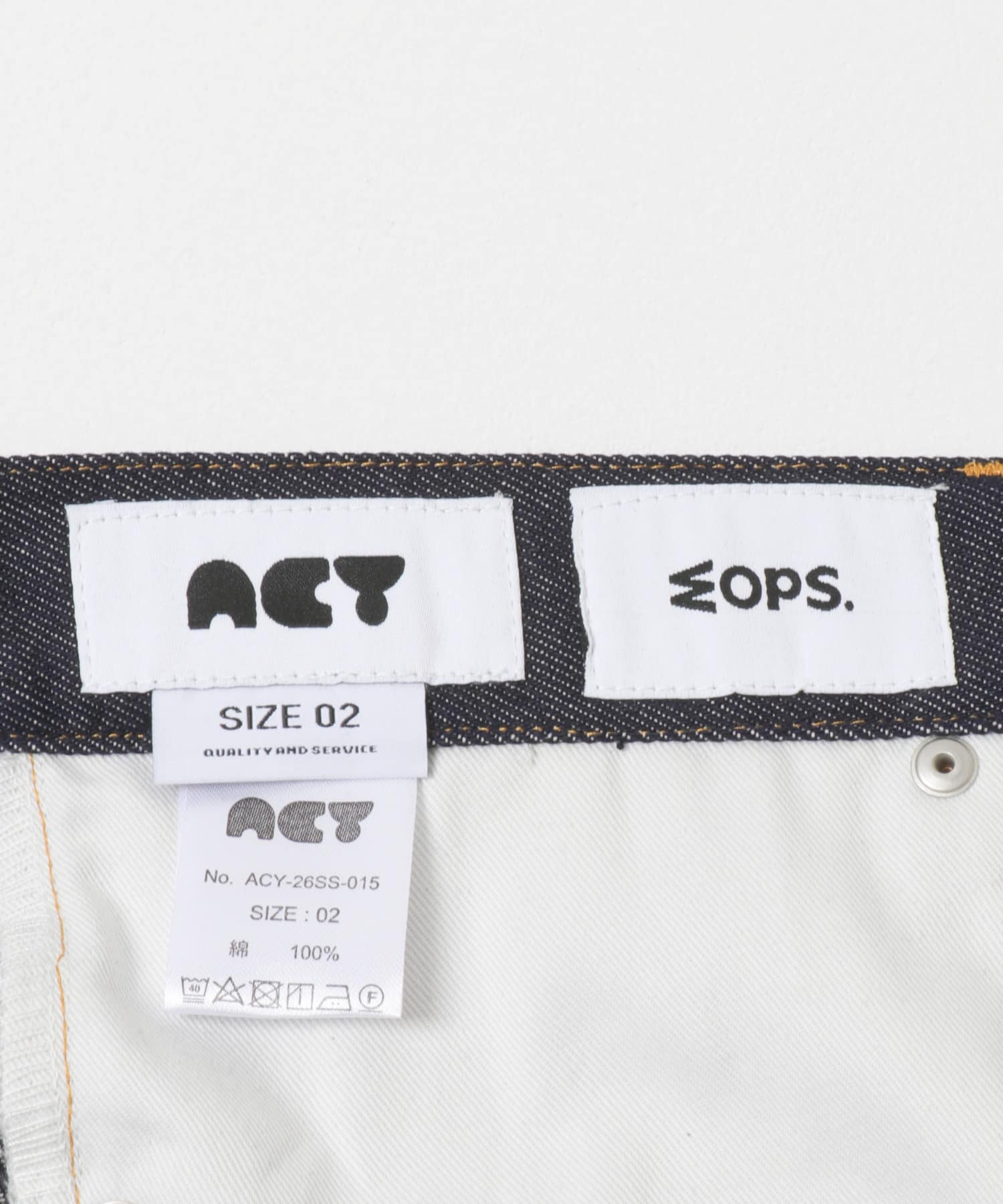 Acy　×MOPS. STANDARD DENIM PANTS LIGID XL