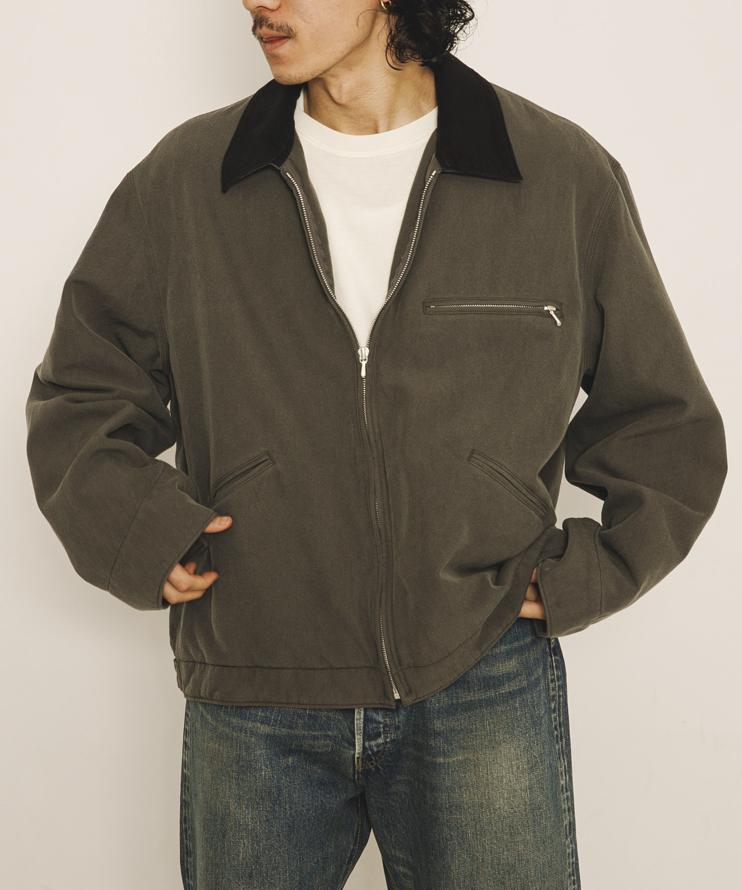 A PRESSE　Vintage Silk Cotton Detroit Jacket