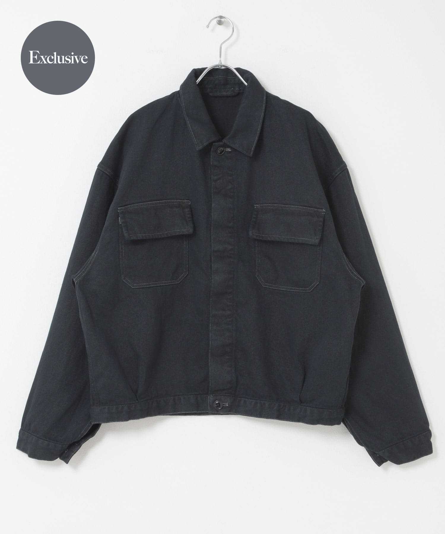 『別注』SANMONT×URBS　リネンワークジャケット DARKNAVY 2