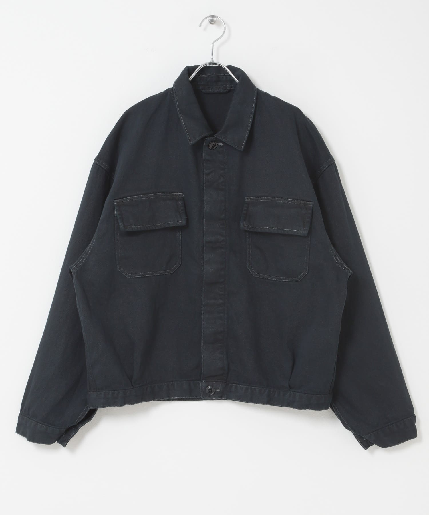 『別注』SANMONT×URBS　リネンワークジャケット DARKNAVY 2