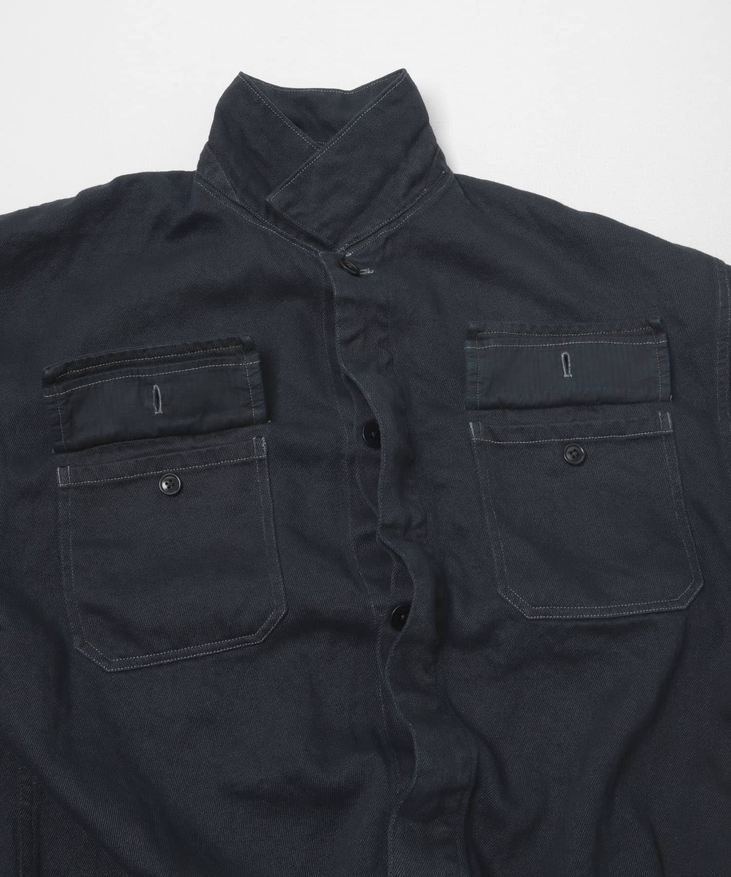 『別注』SANMONT×URBS　リネンワークジャケット DARKNAVY 2
