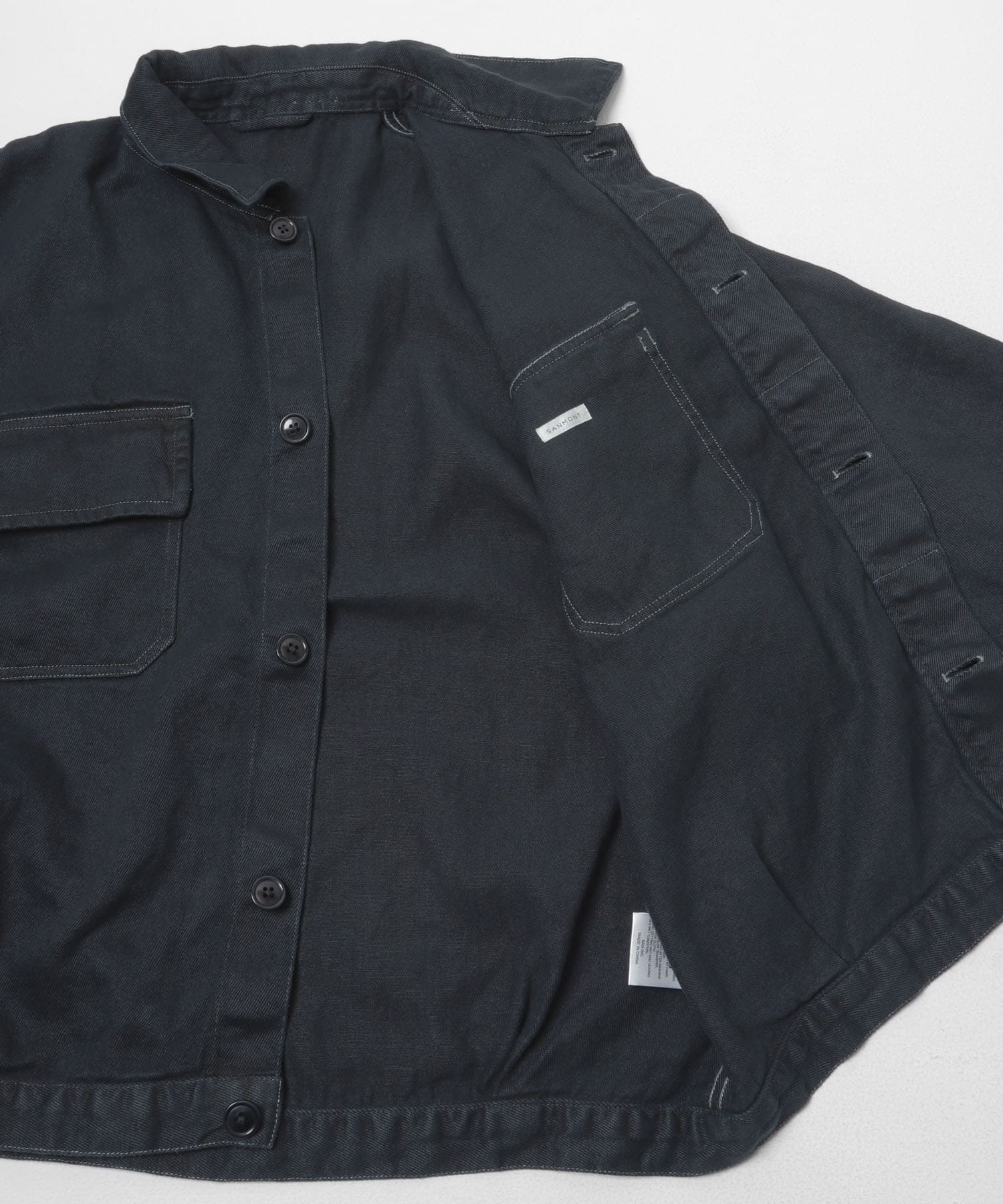 『別注』SANMONT×URBS　リネンワークジャケット DARKNAVY 2