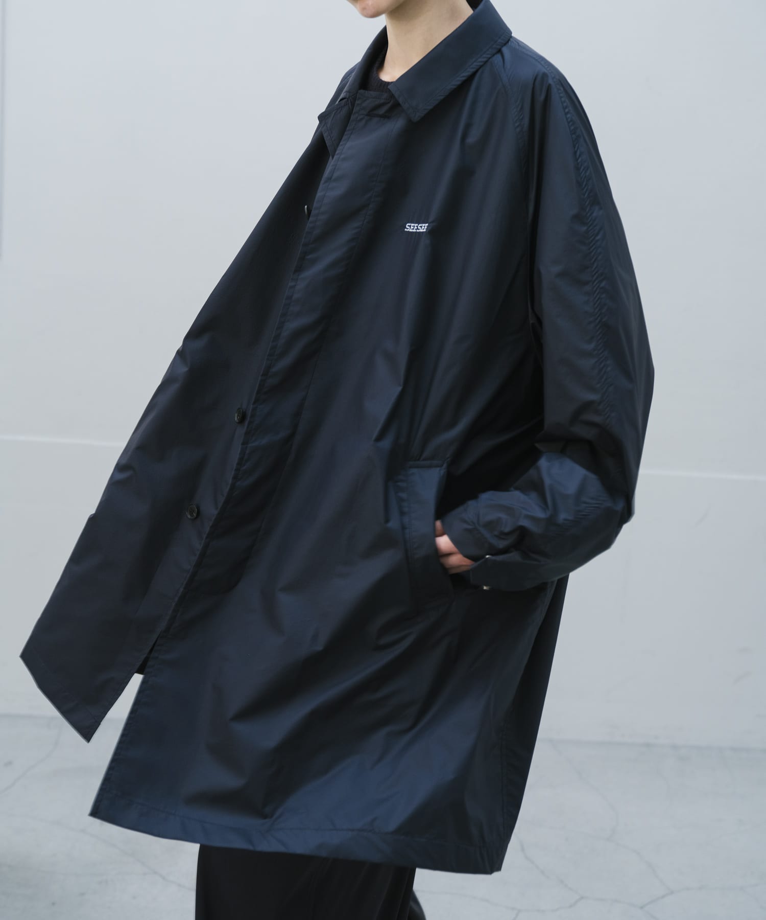 SEE SEE　SOUTIEN COLLAR COAT NAVY M