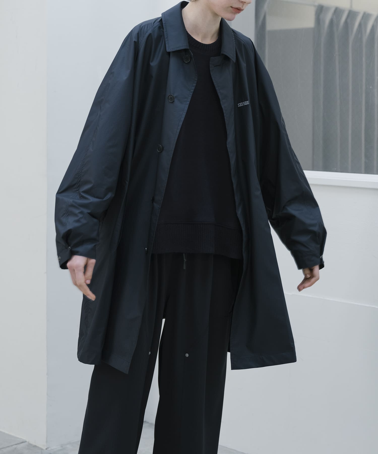SEE SEE　SOUTIEN COLLAR COAT NAVY M