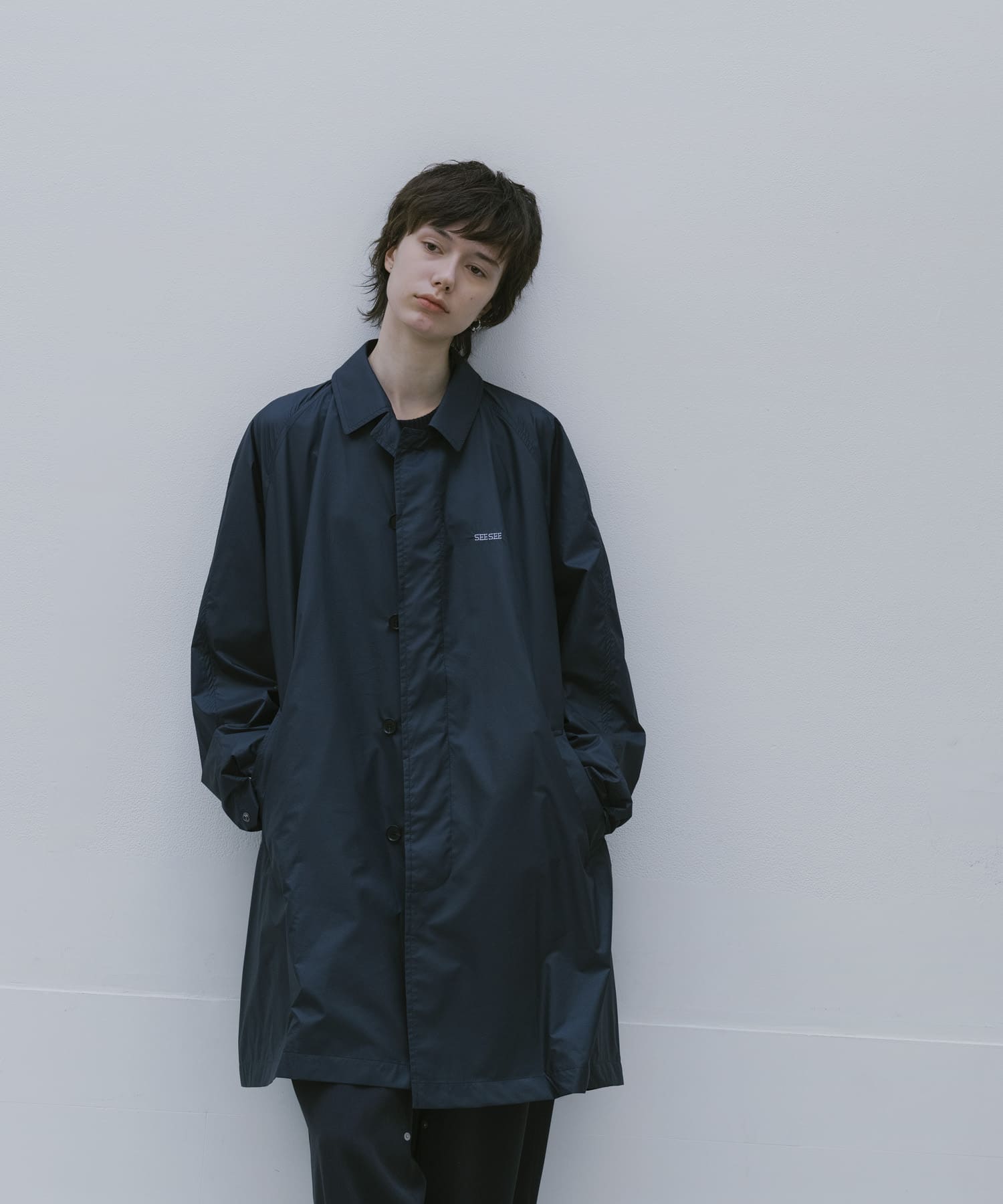 SEE SEE　SOUTIEN COLLAR COAT NAVY M