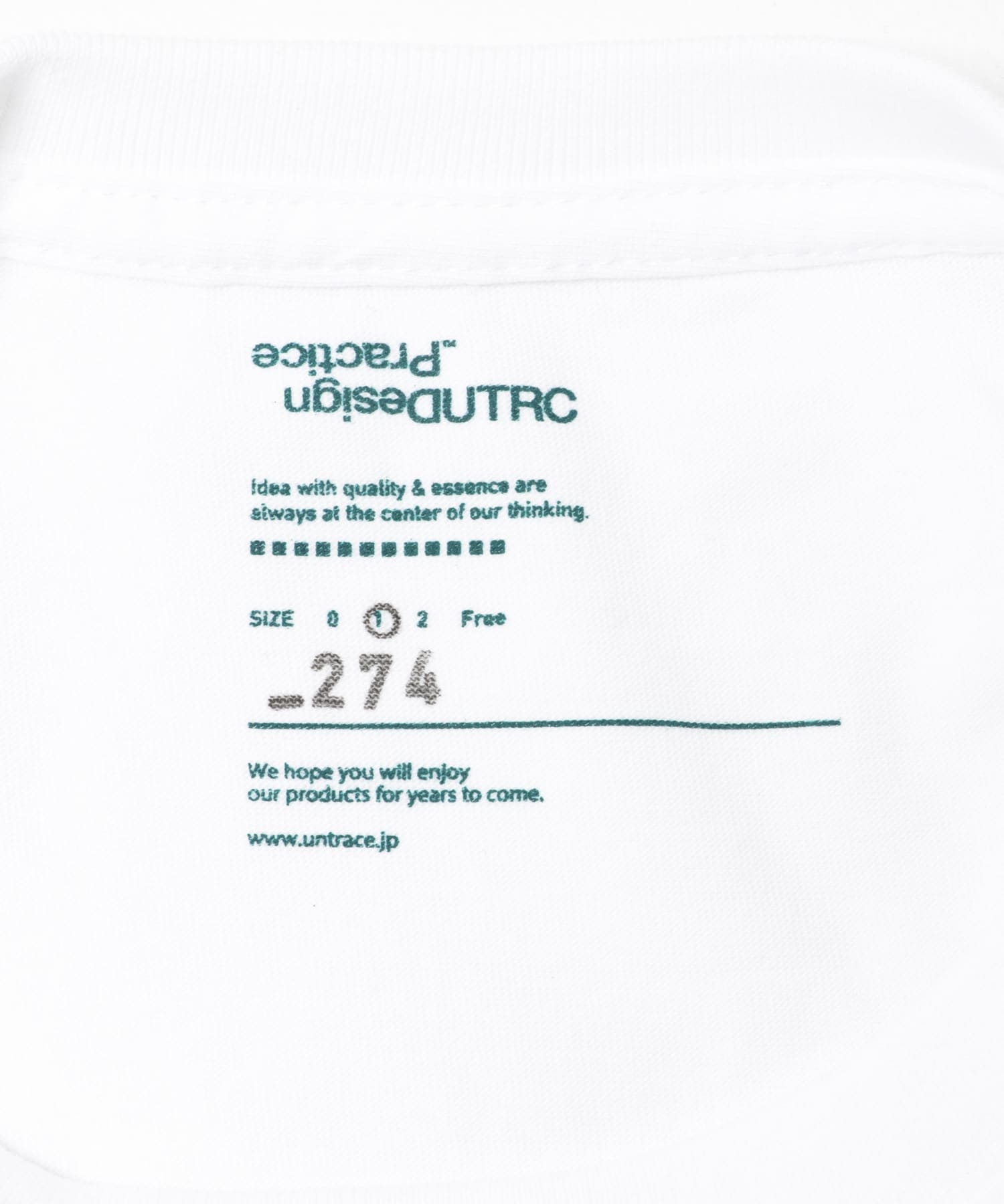 UNTRACE　274 WHITE 1