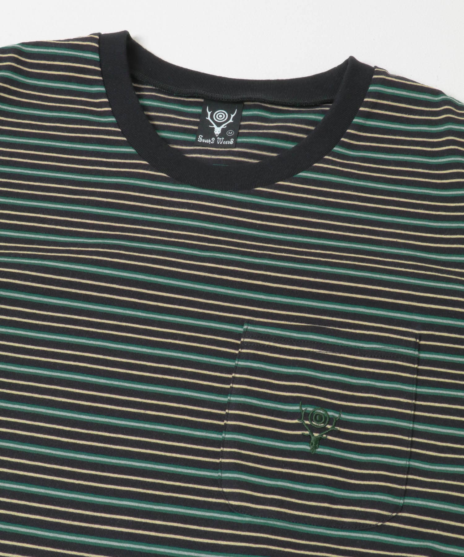 South2 West8　S/S ROUND POCKET TEE B-Black M