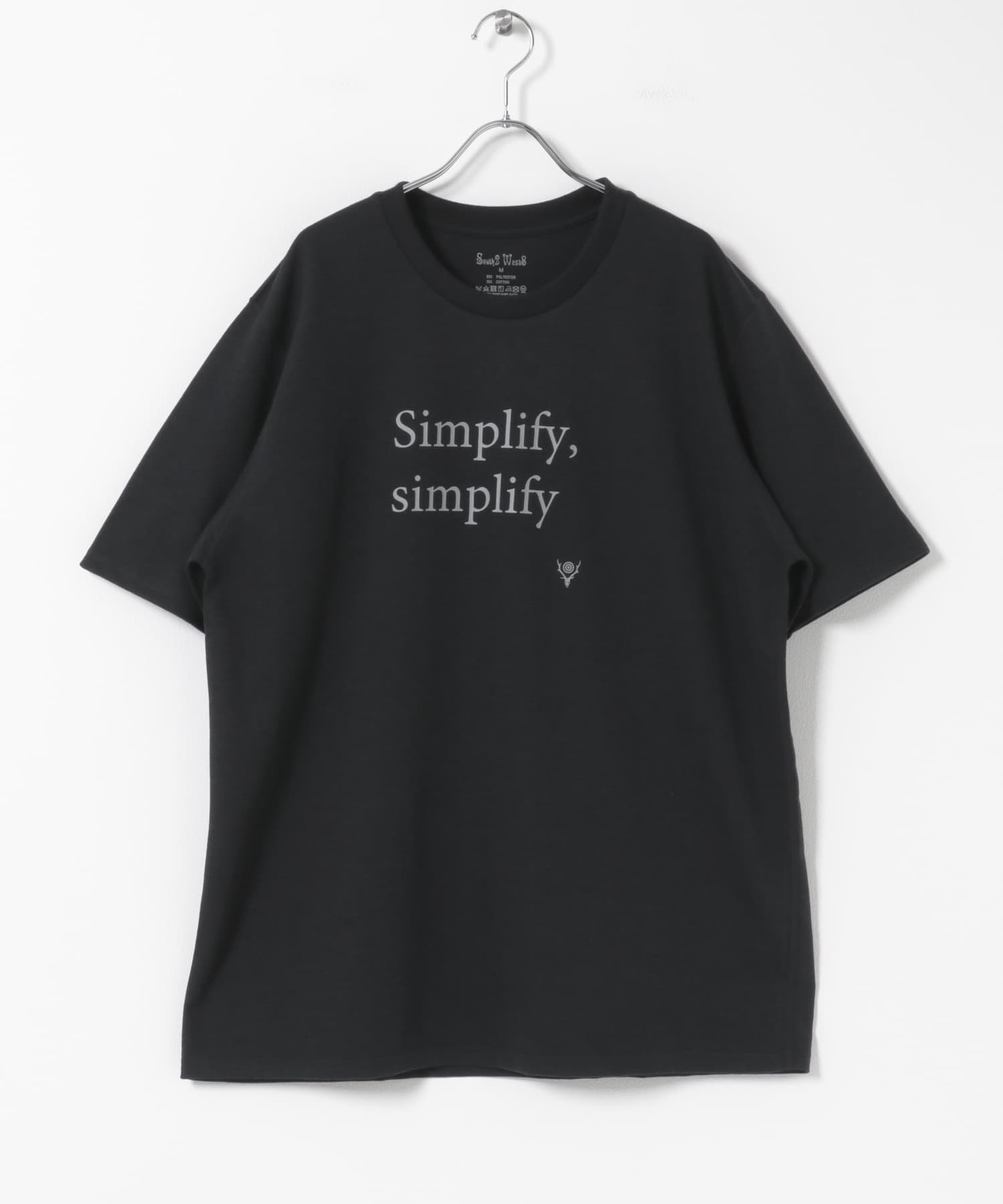 South2 West8　S/S CREW NECK TEE Black M