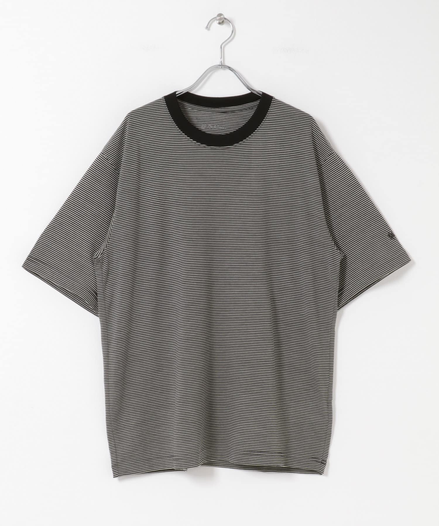 GOLDWIN　Striped Wool×Lyocell Jersey T-shiert BK 2