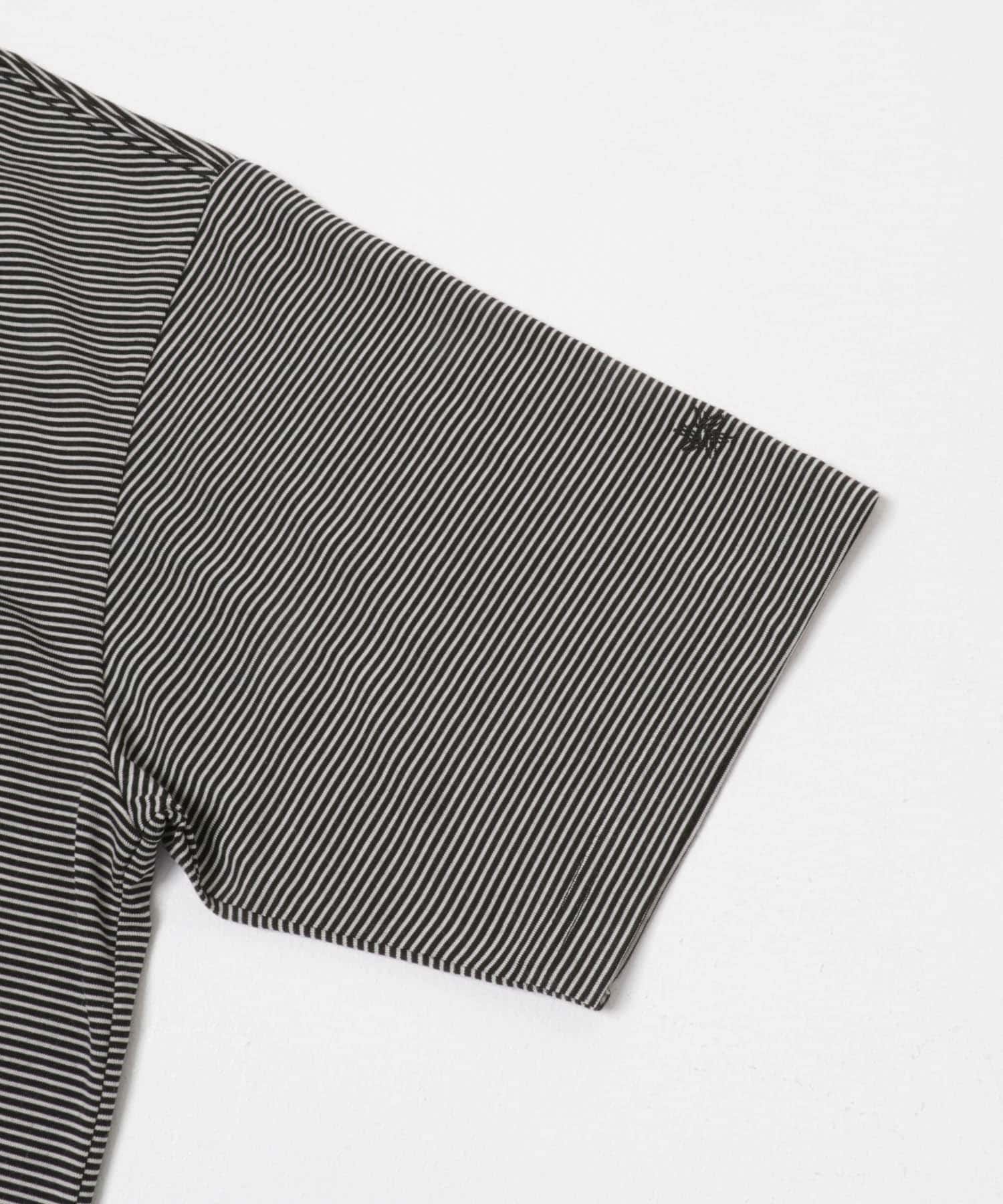 GOLDWIN　Striped Wool×Lyocell Jersey T-shiert BK 2