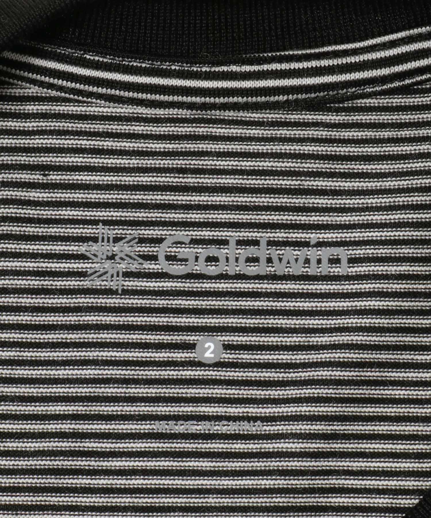 GOLDWIN　Striped Wool×Lyocell Jersey T-shiert BK 2