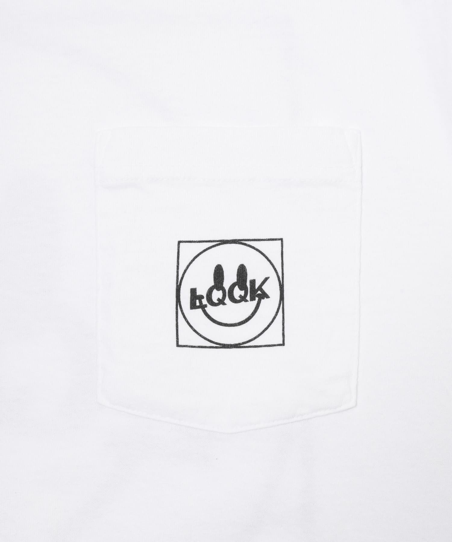 LQQK Studio　SMILEY LOGO POCKET TEE WHITE M