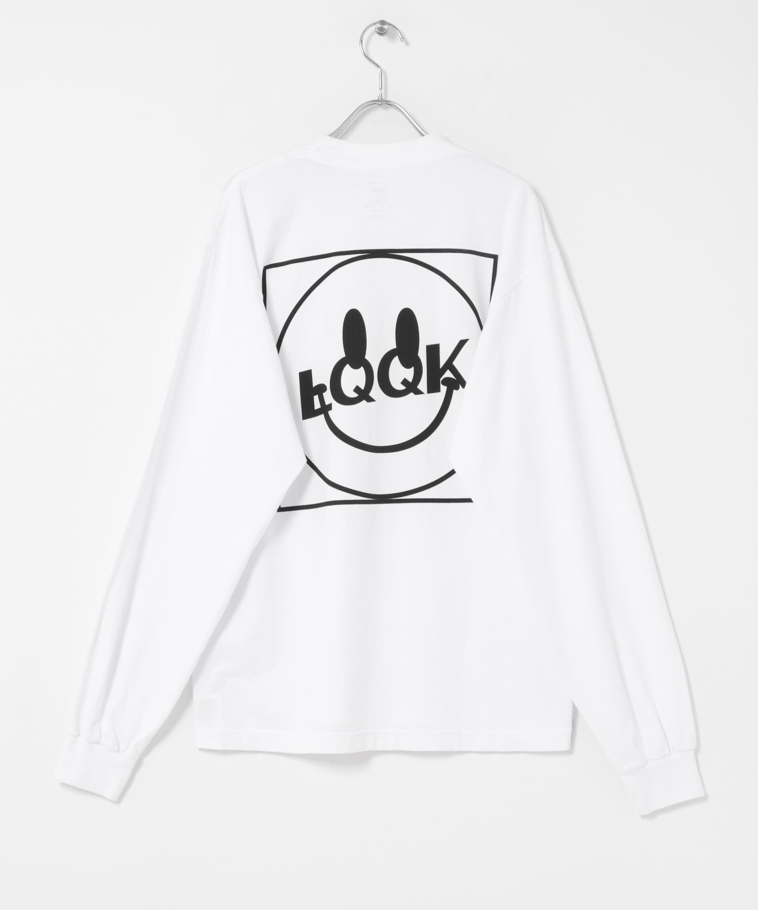 LQQK Studio　SMILEY LOGO POCKET TEE WHITE M