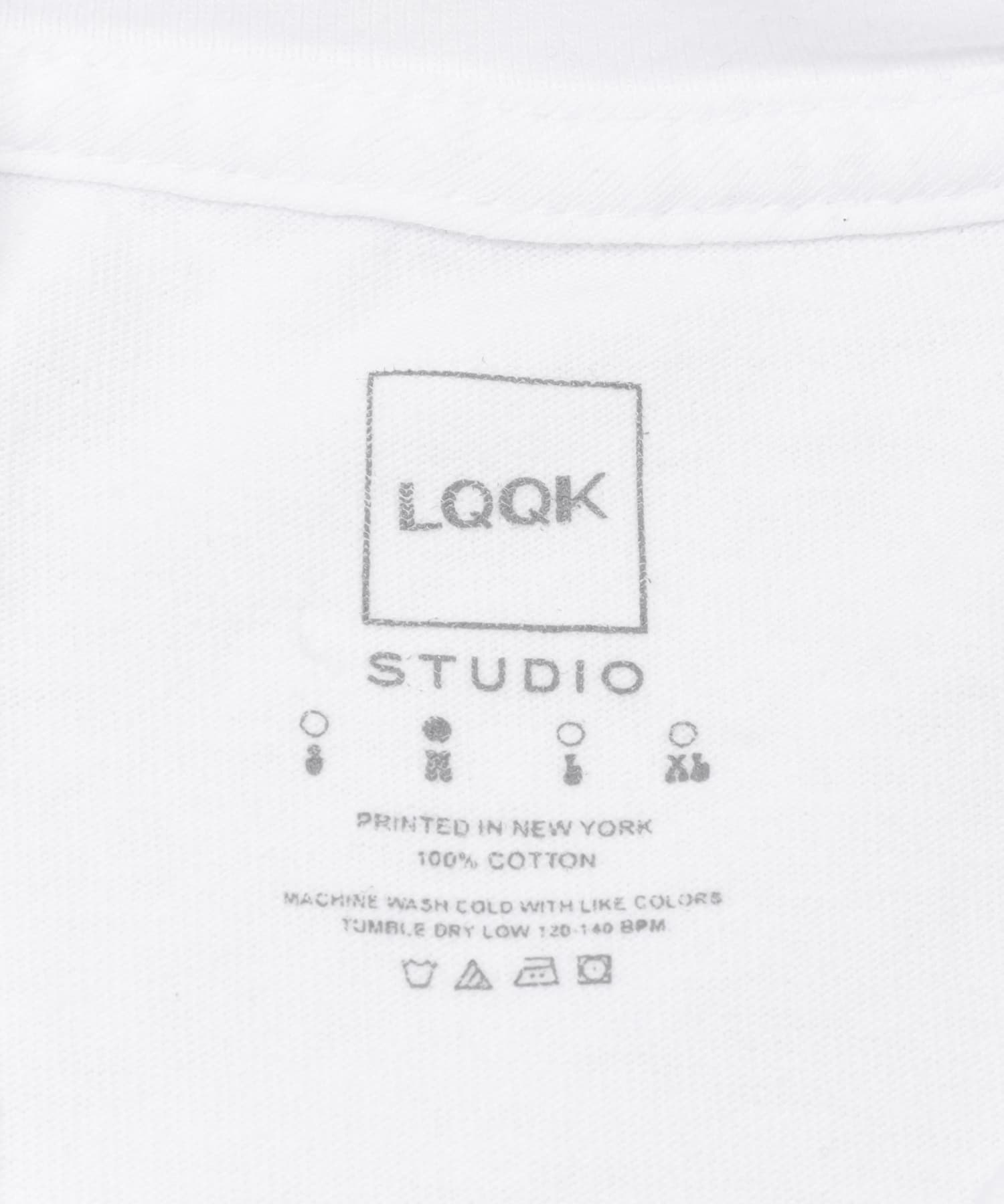 LQQK Studio　SMILEY LOGO POCKET TEE WHITE M