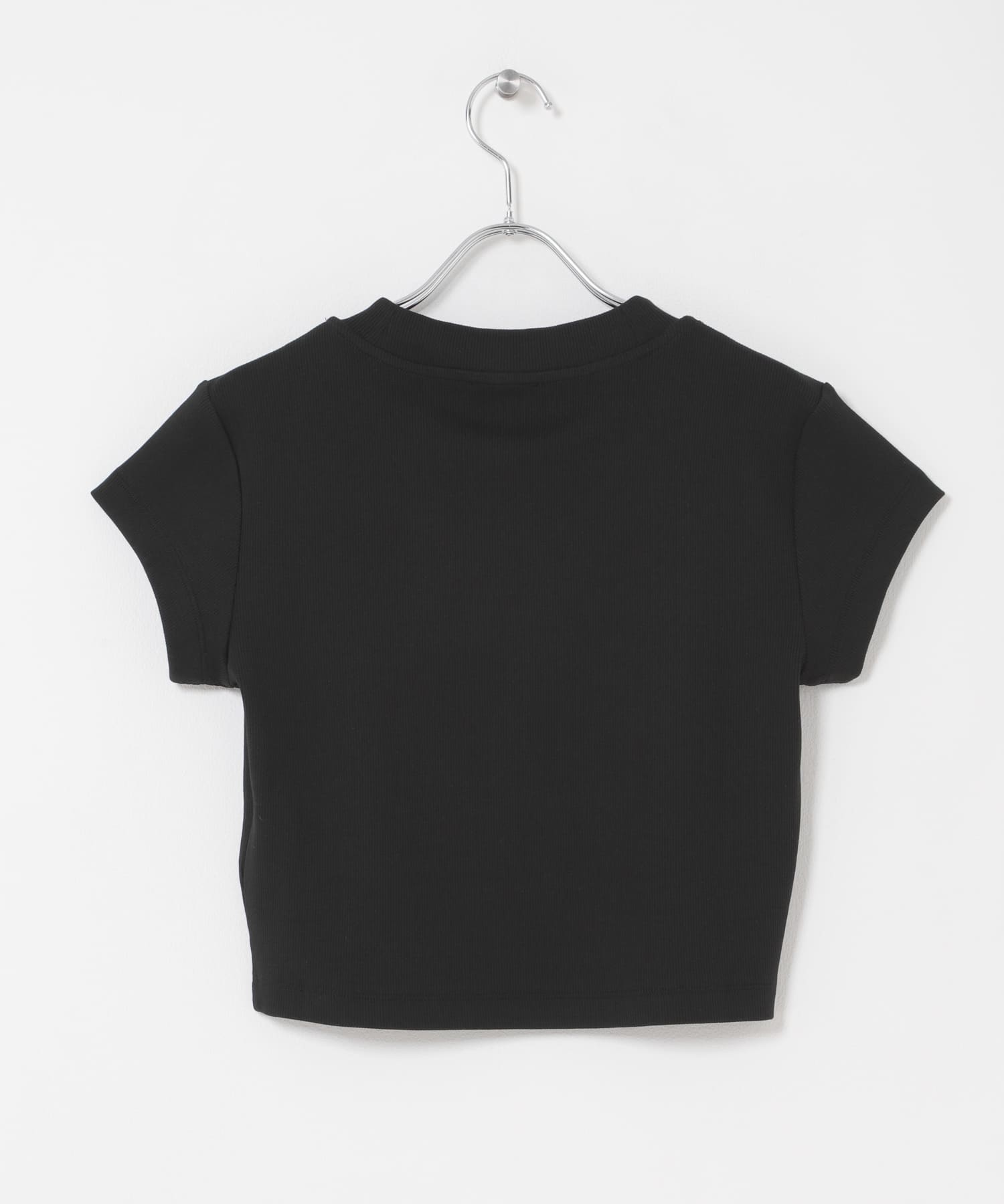 Calvin Klein　W.MONOLOGO BABY RIB TEE UB1 BLACK S