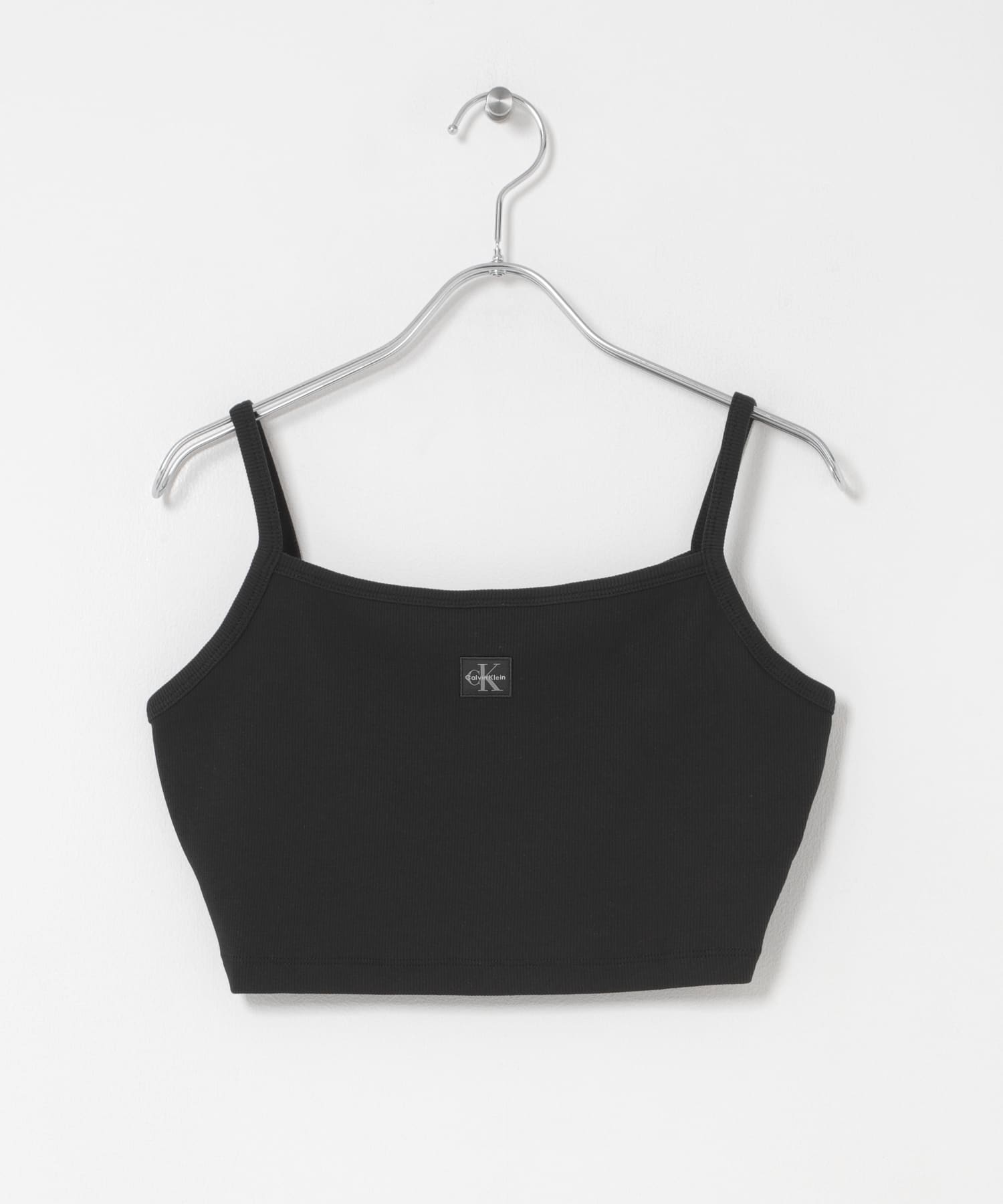 Calvin Klein　W.SL WOVENLABEL2X2BABYRIBCROPPEDTANK