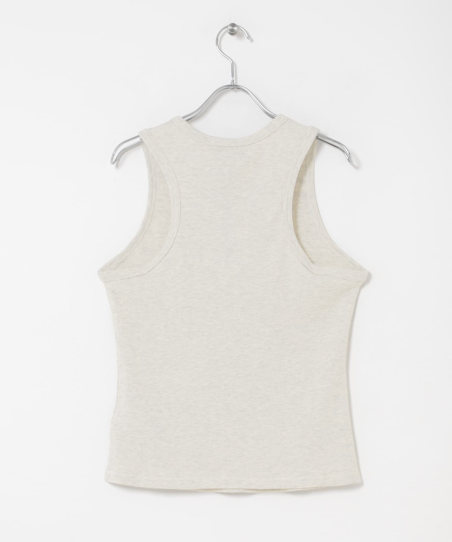 Calvin Klein　W.SL MONOGRAM PATCH WAFFLE RACER TANK P4P GREY S