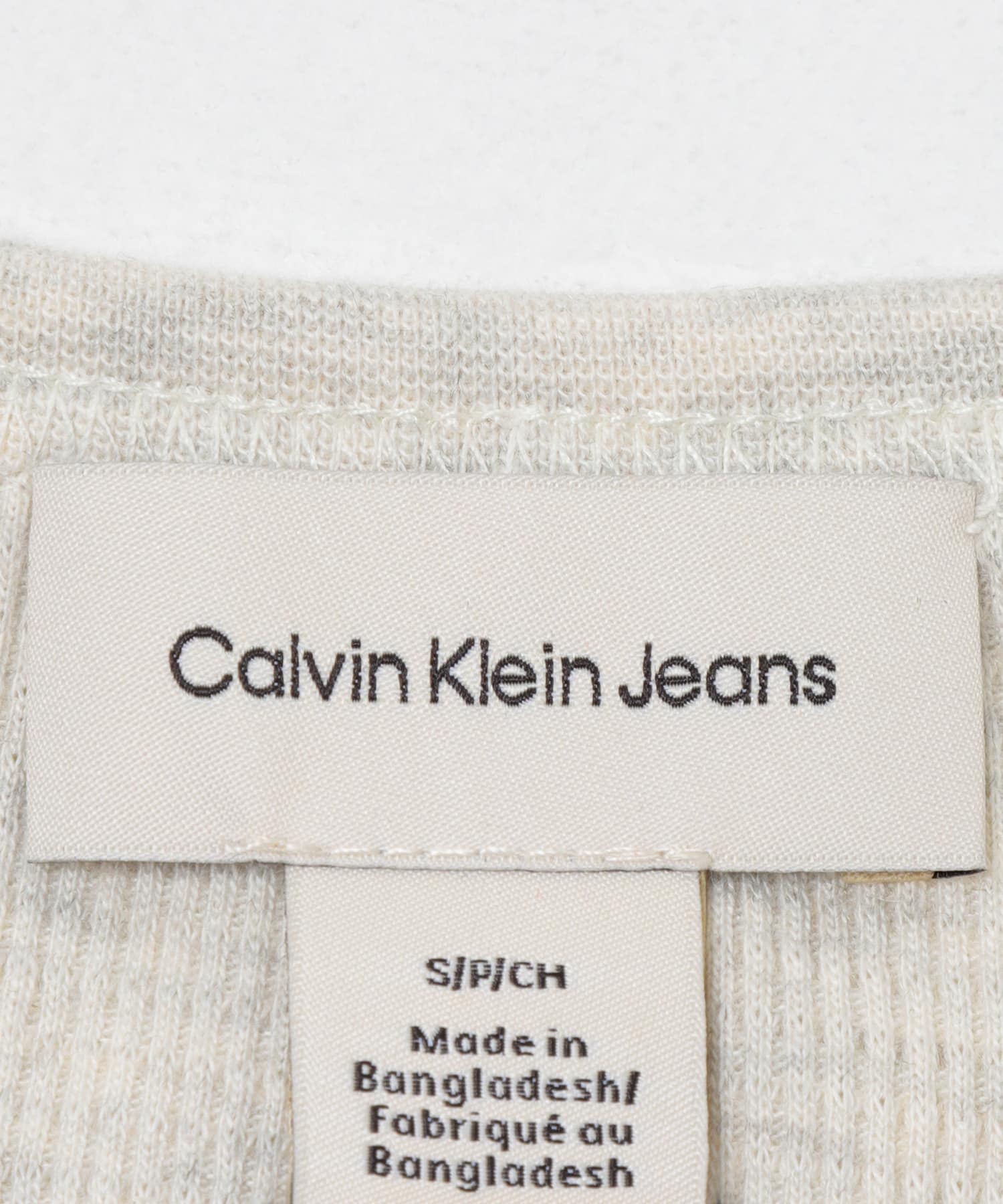 Calvin Klein　W.SL MONOGRAM PATCH WAFFLE RACER TANK P4P GREY S