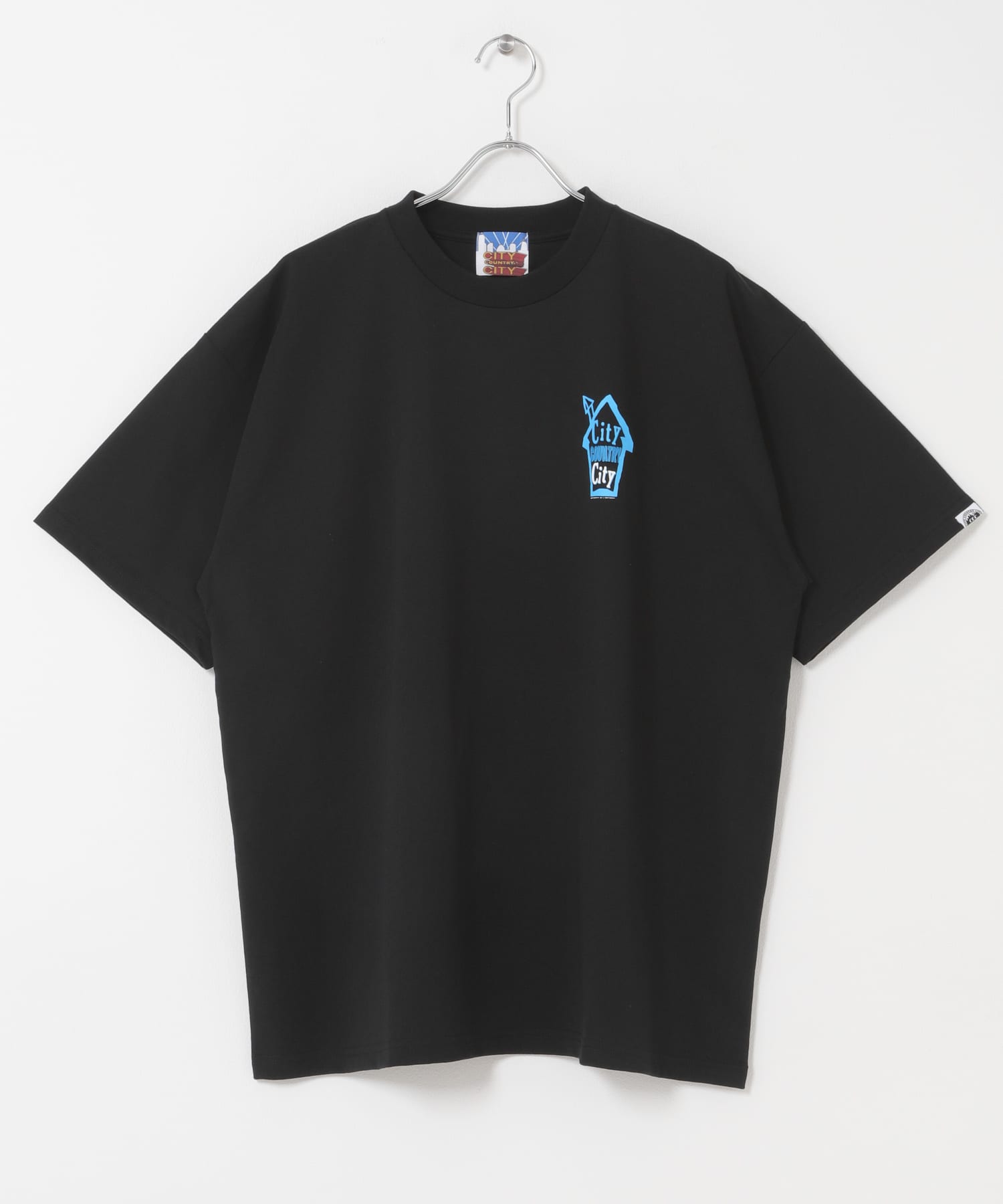 CITY COUNTRY CITY　COTTON T_CITY HOUE BLACK M
