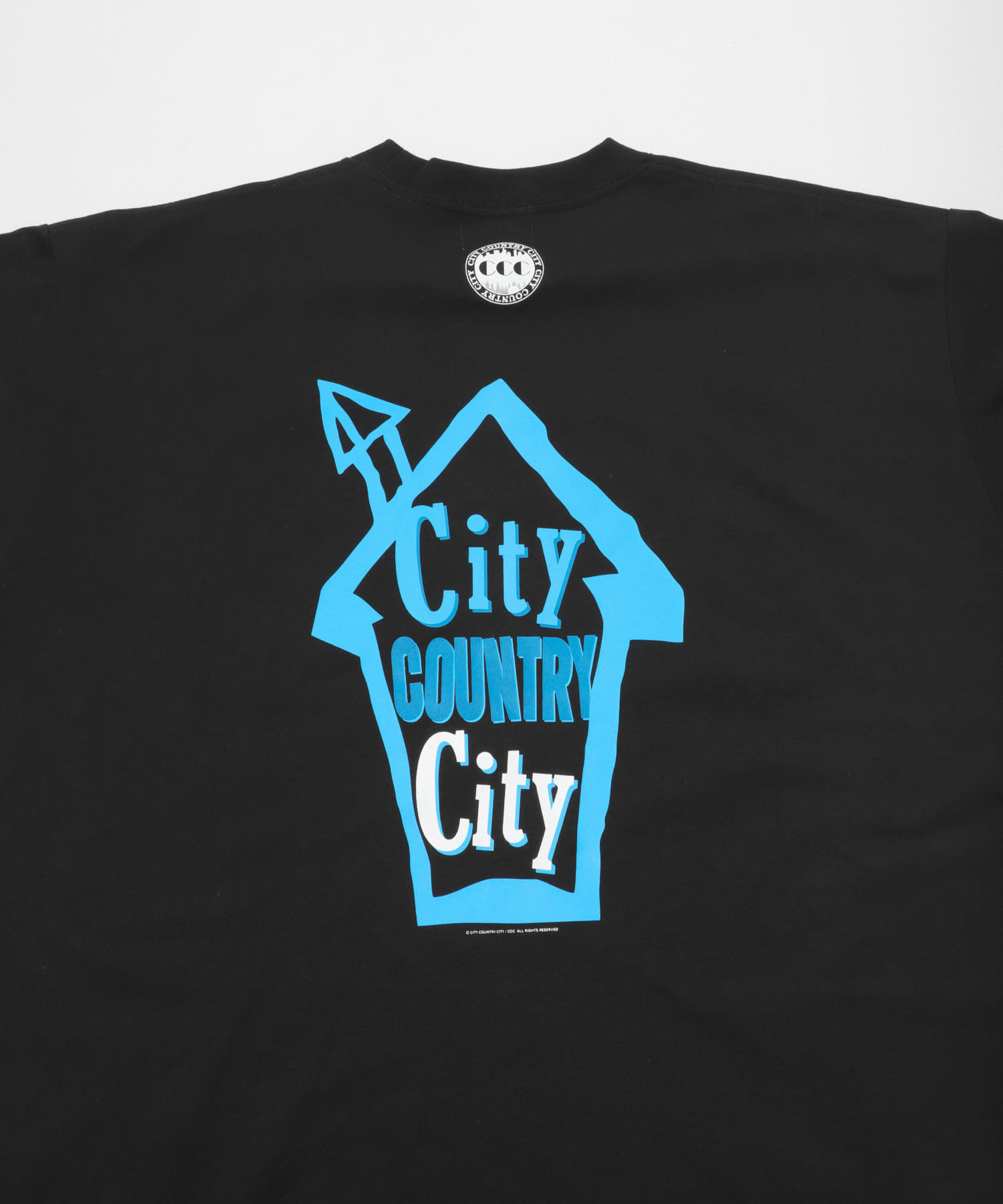 CITY COUNTRY CITY　COTTON T_CITY HOUE BLACK M