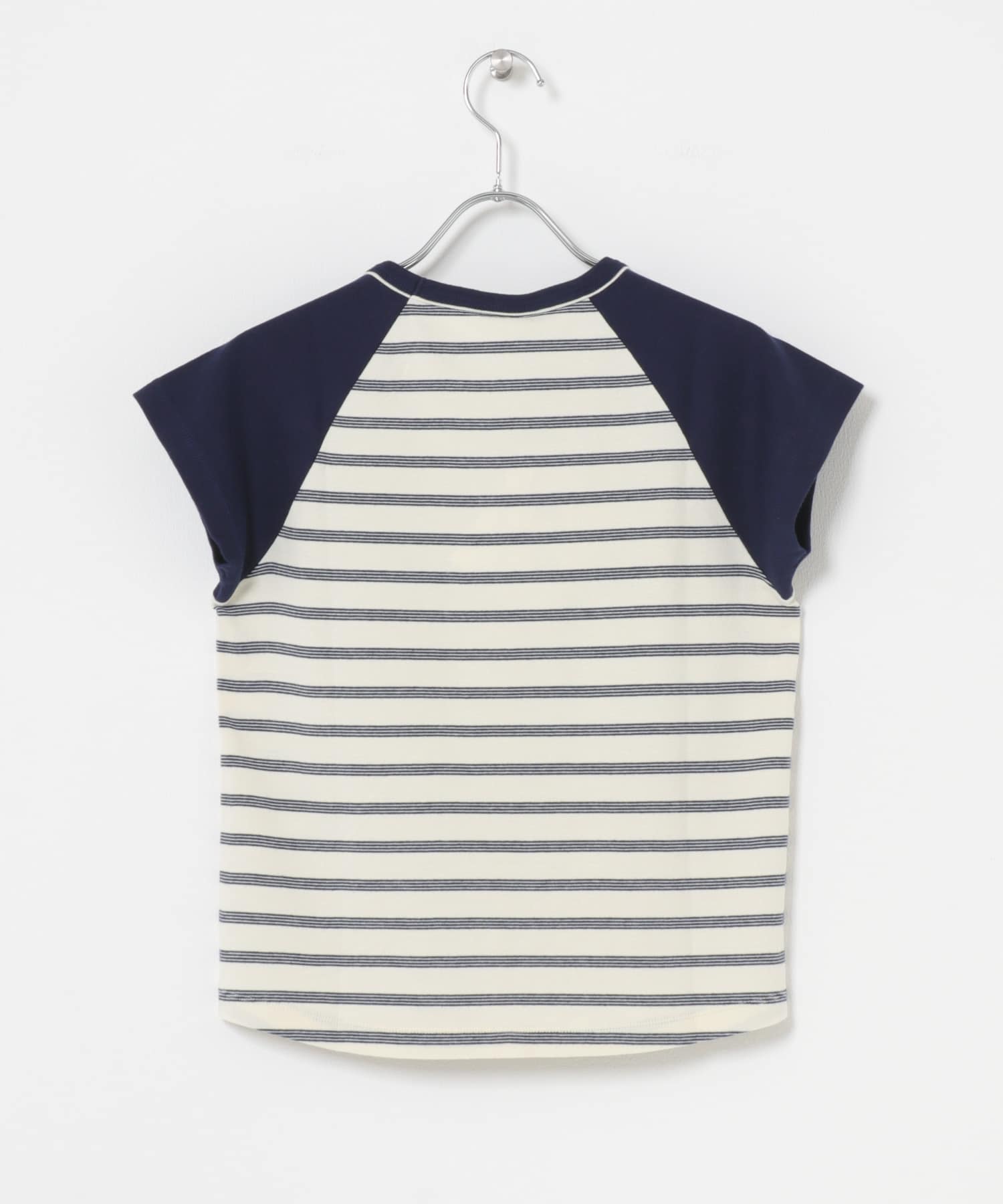 Girls department Club　BORDER DOUBLE BIND TEE NAVY Free