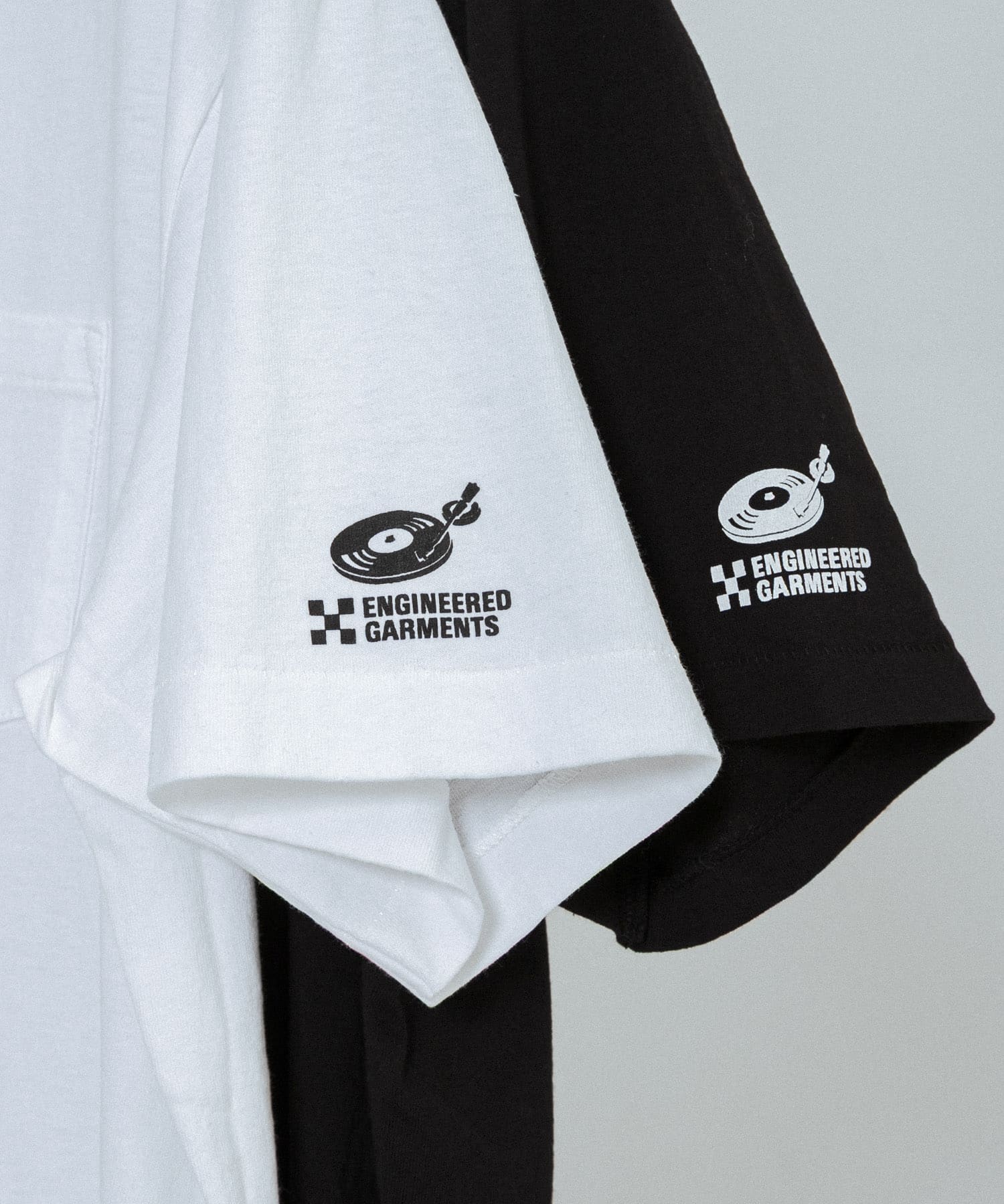 Engineered Garments　PRINTED CROSS CREW TEE White S