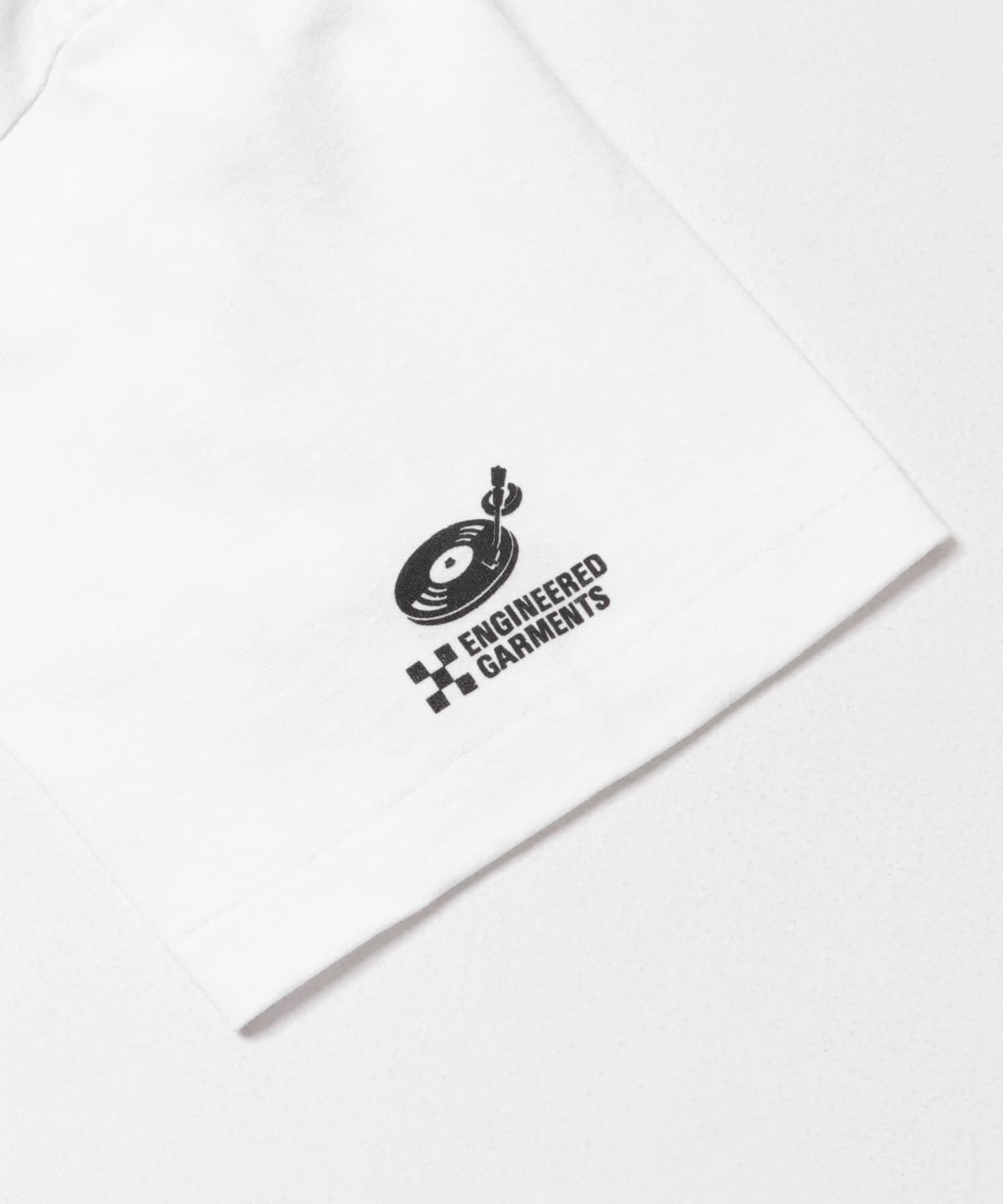Engineered Garments　PRINTED CROSS CREW TEE White S