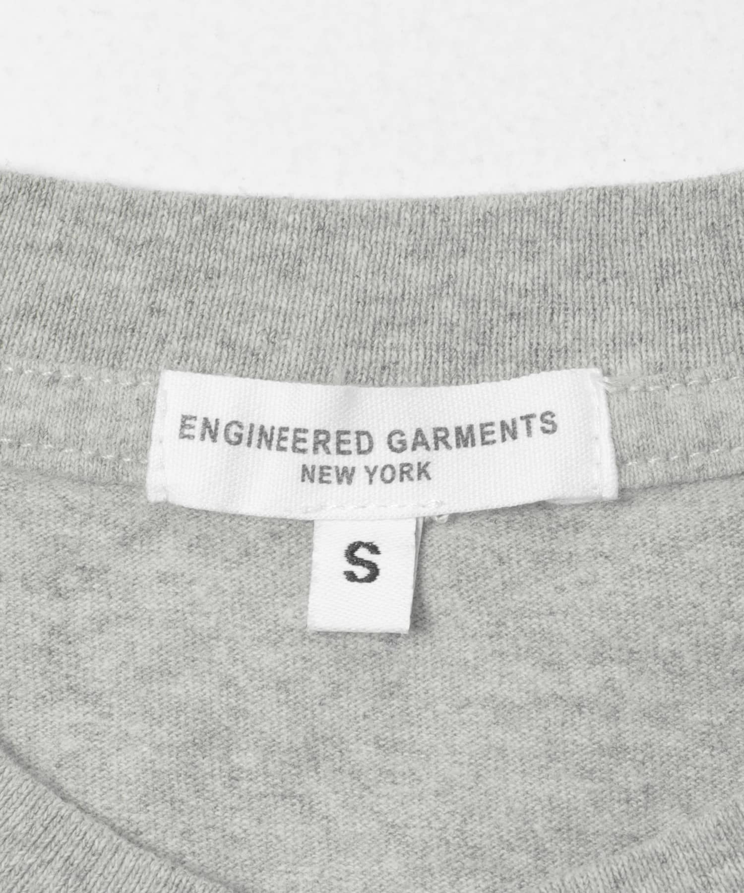 Engineered Garments　PRINTED CROSS CREW TEE Grey S