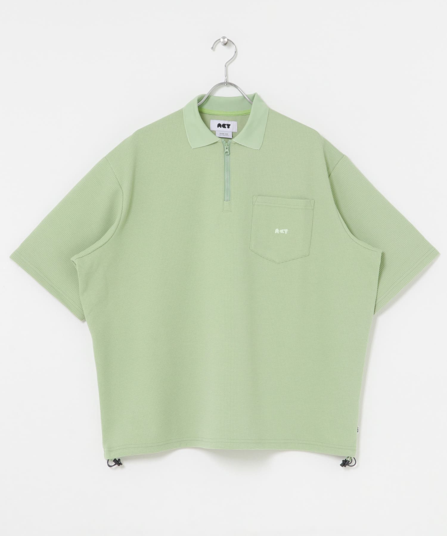 Acy　ZIP THERMAL PULLOVER L.GREEN L