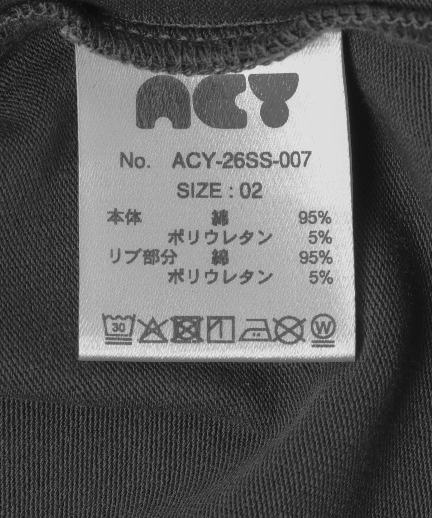 Acy　SMALL LOGO SUPER TEE L.BLACK L