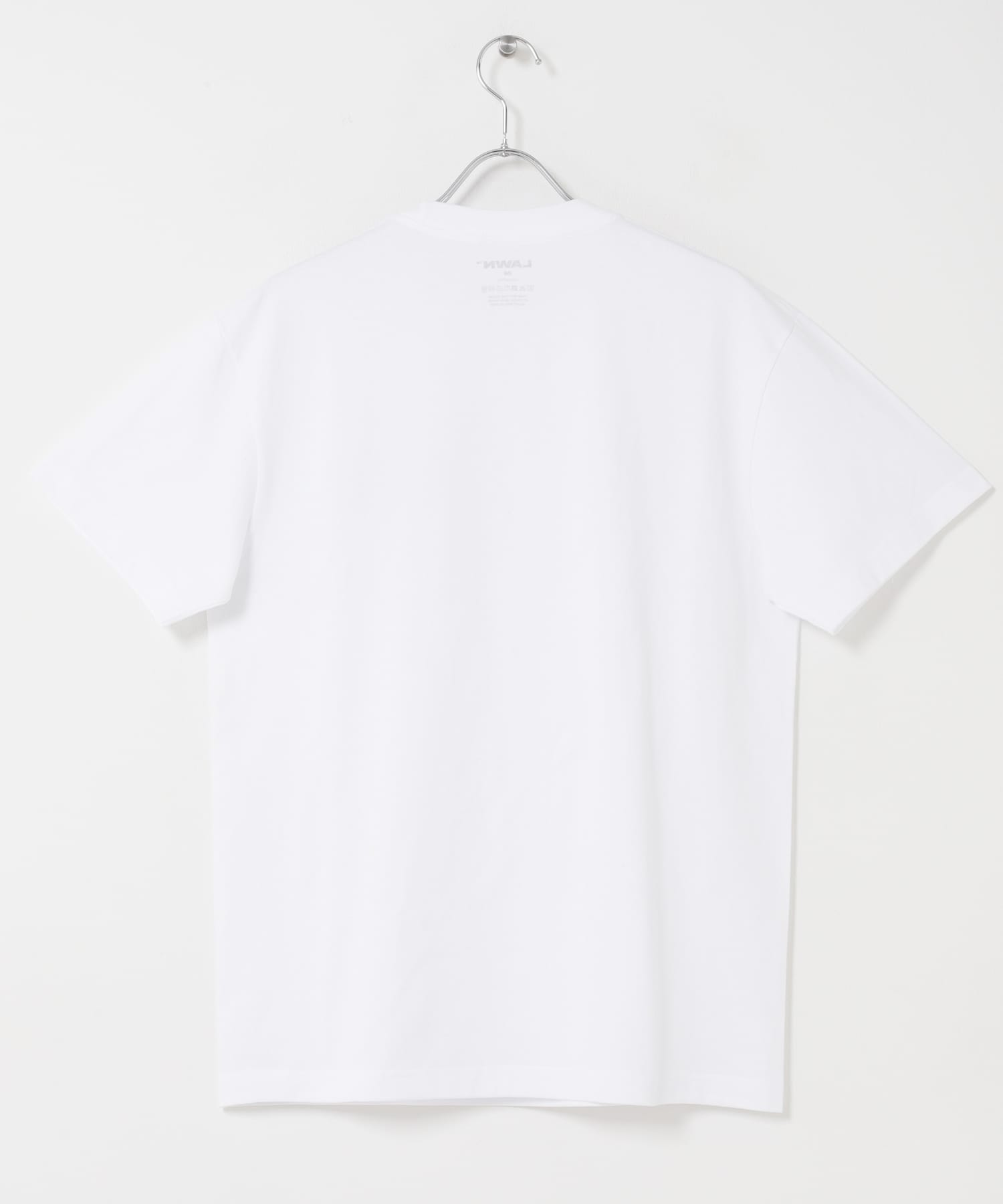 LAWN　EE LOGO PRINT SS TEE WHITE M