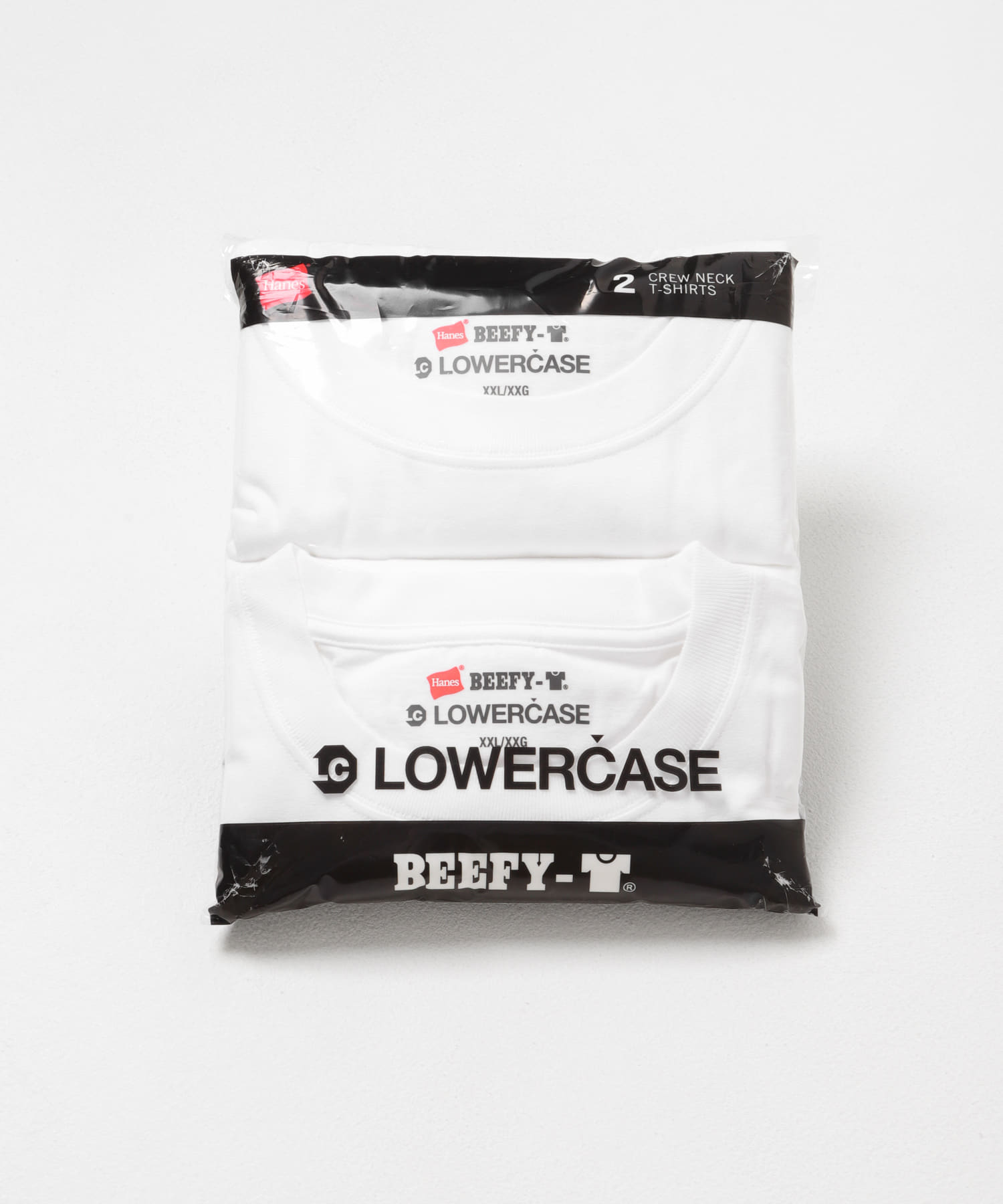 HANES×LOWERCASE　LOWERCASE 2P BEEFY-T SS