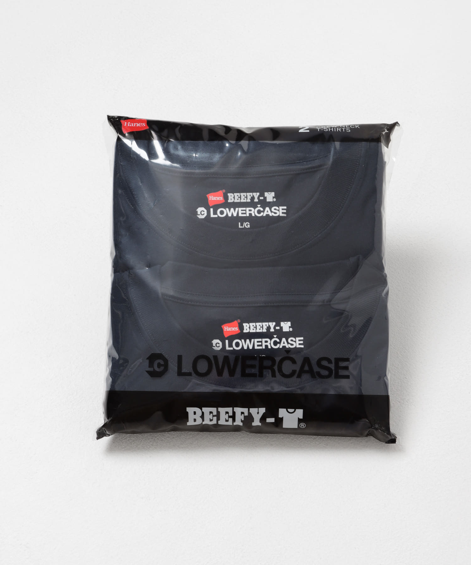 HANES×LOWERCASE　LOWERCASE 2P BEEFY-T SS