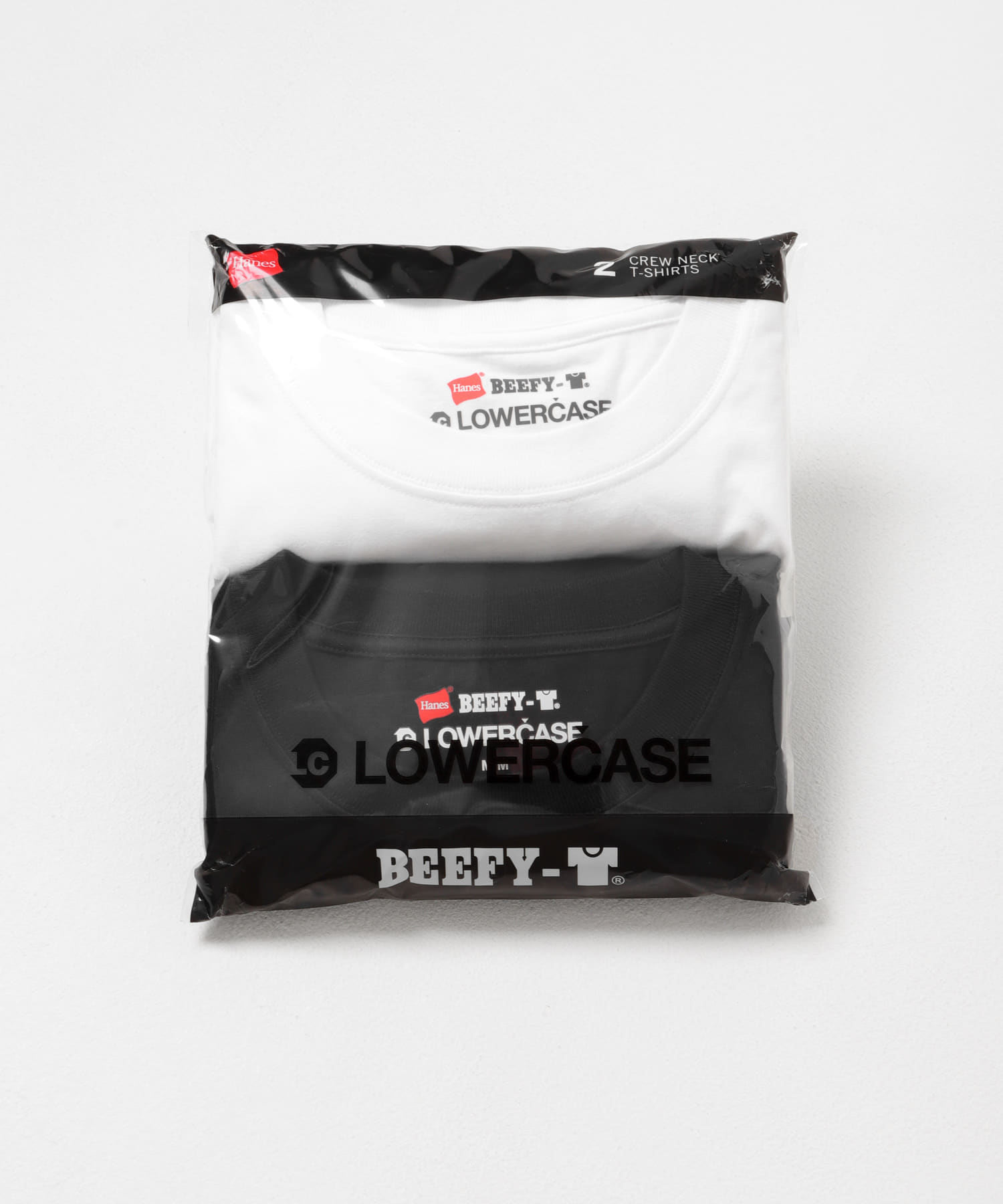 HANES×LOWERCASE　LOWERCASE 2P BEEFY-T SS