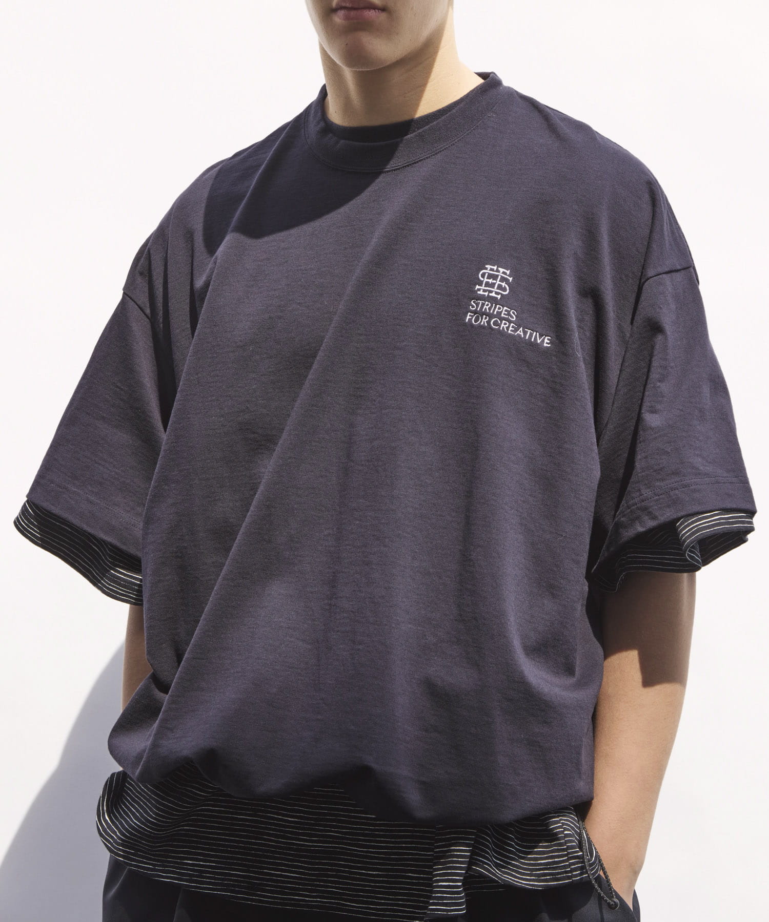 SEE SEE×S.F.C SUPER BIG SS TEE W/DRAWSTRINGS(M WHITE): トップス