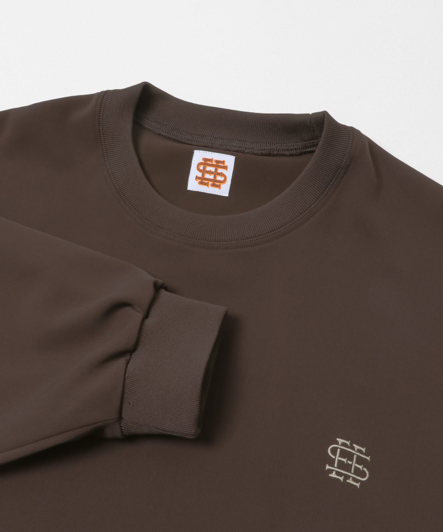 SEE SEE　SUPER BIG LS TEE W/D BROWN M