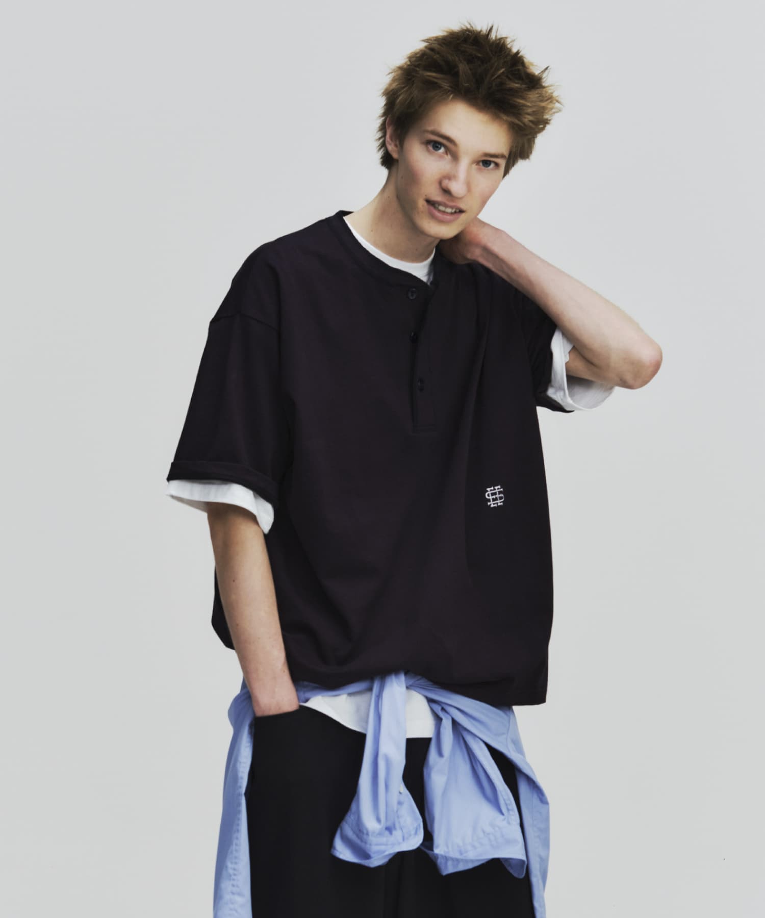 SEE SEE　HENLY SS TEE NAVY M