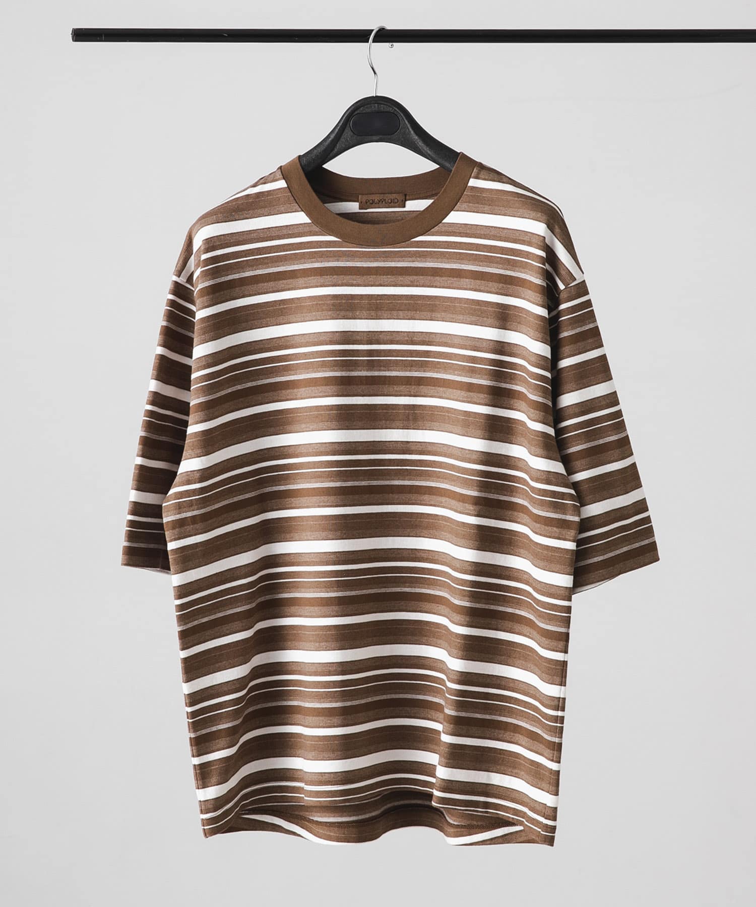 POLYPLOID　T SHIRT B WHT / BRN 3