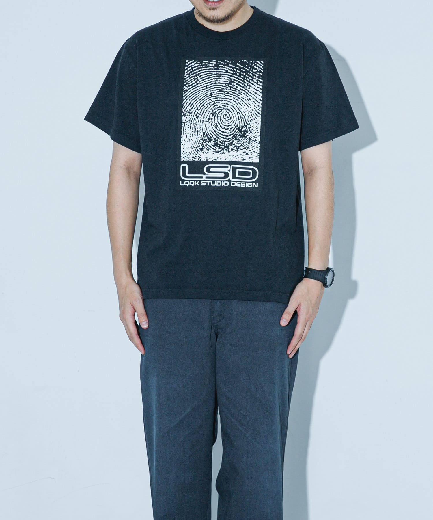 LQQK Studio FINGERPRINT TEE(M W BLACK): トップス｜URBAN RESEARCH