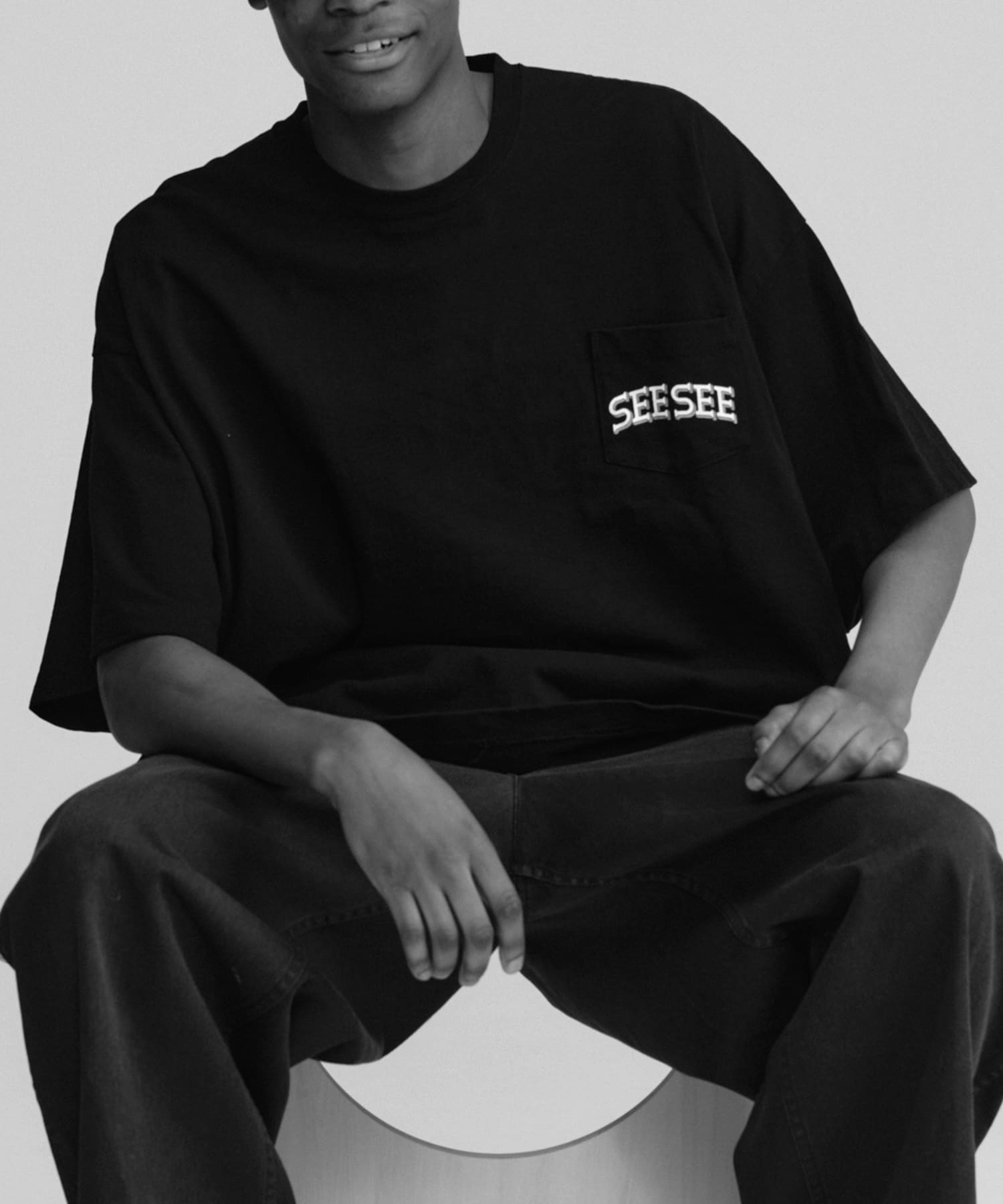 SEESEE カットソー ブラック　XL SEE SEE SUPER BIG ARCH POCKET TEE(M BLACK): トップス｜URBAN