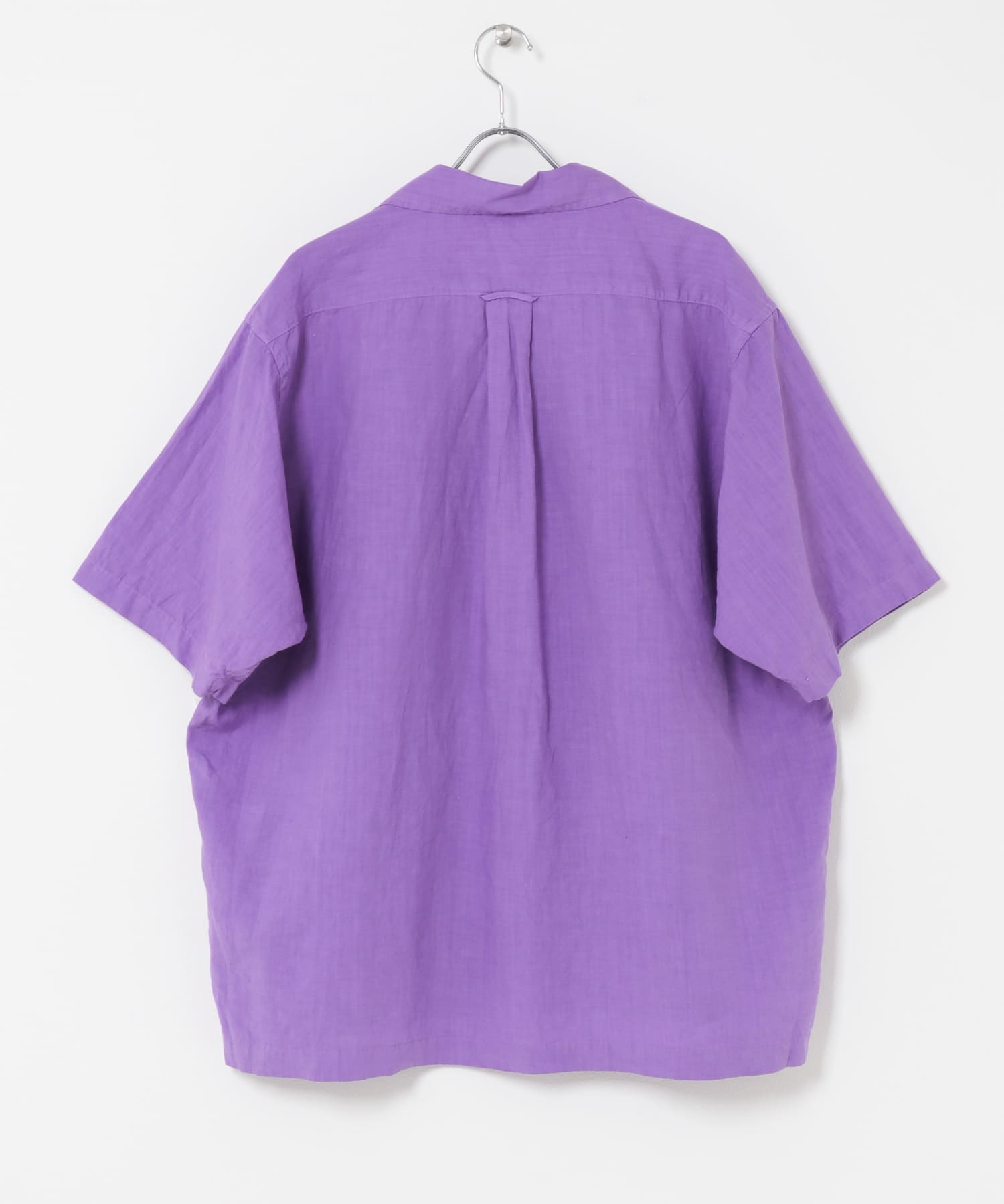 HERILL　Linen Opencollar shirts Purple 2